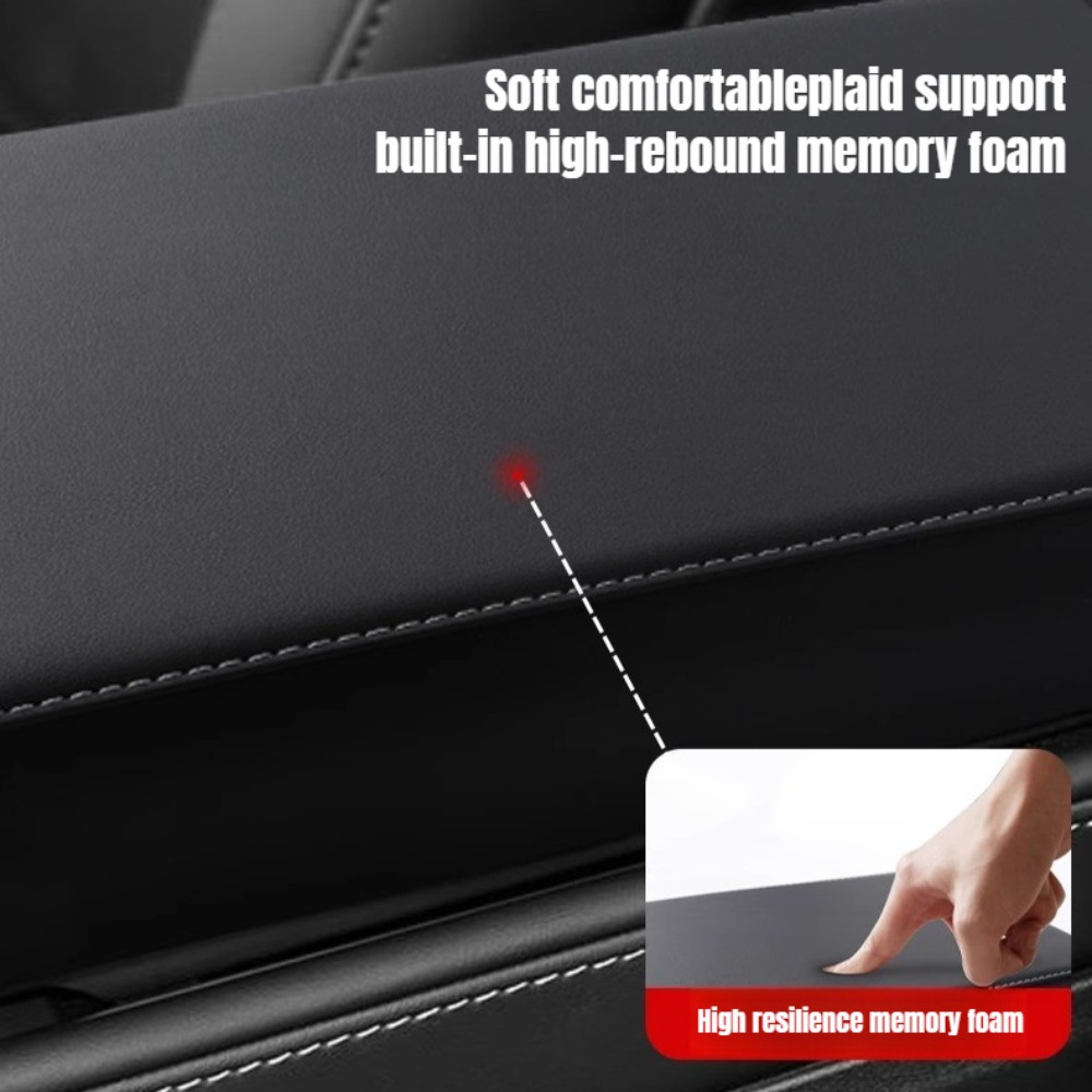 Tesla Model Y Armrest Box Cover, Leather and ABS Protective Lid, Highland and Juniper, Center Console Accessory – view 4