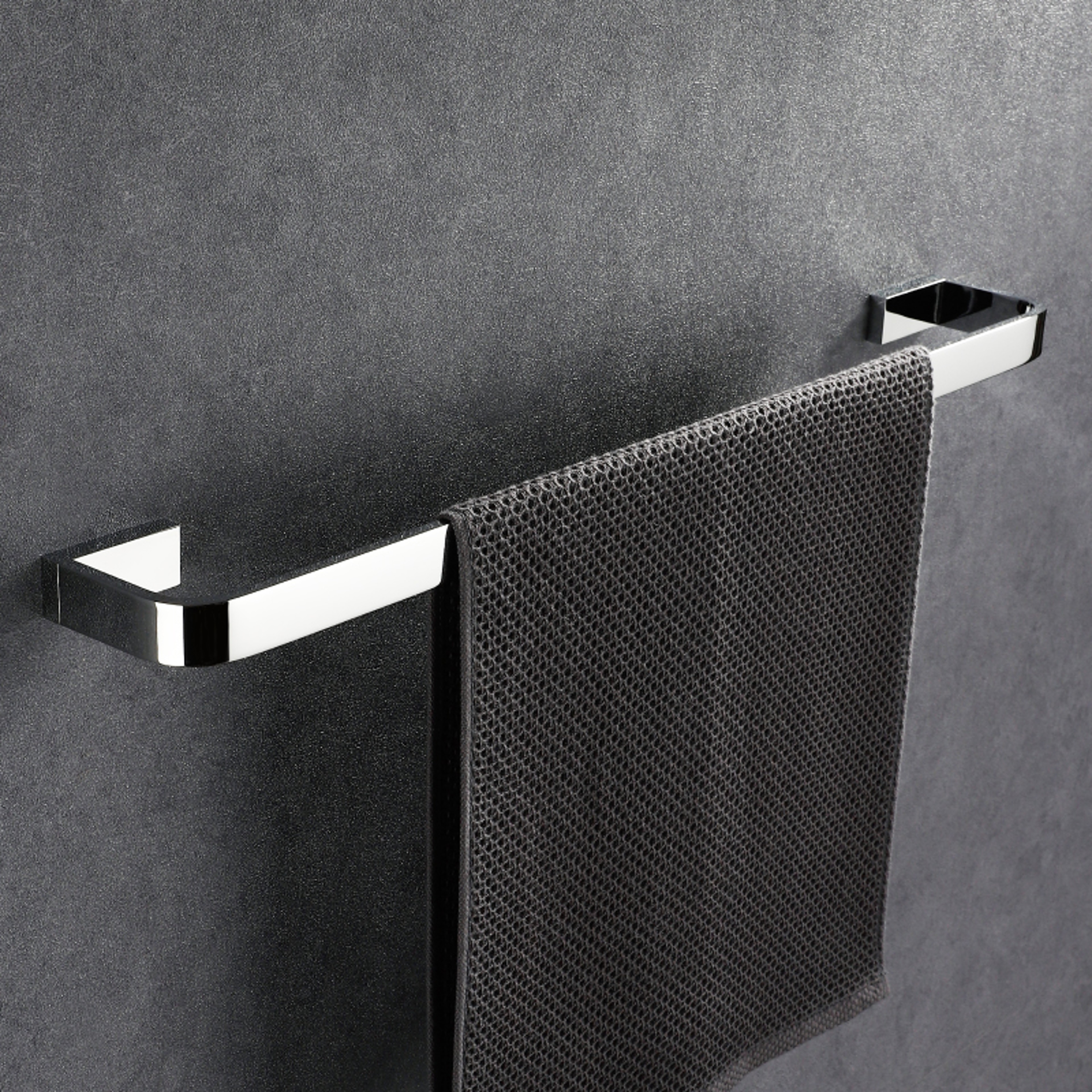 Luxury Brass Towel Holder, Wall Mount Single Rack, Chrome Bathroom Accessories – view 1