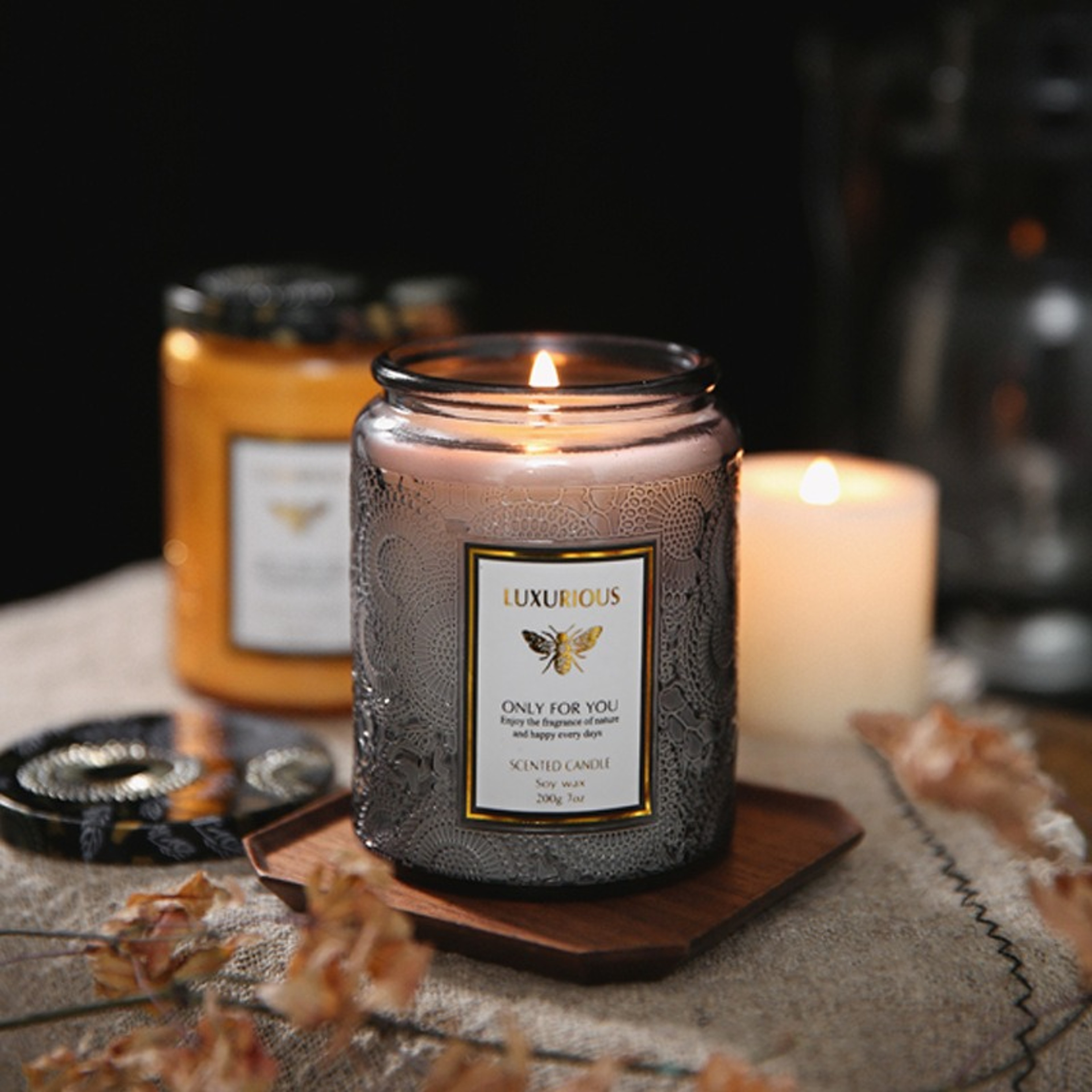 Jar Scented Candle, Natural Soy Candle, Serenity Aromatic Candles, Home Decorative Scented Candles Gift for Friends – view 1