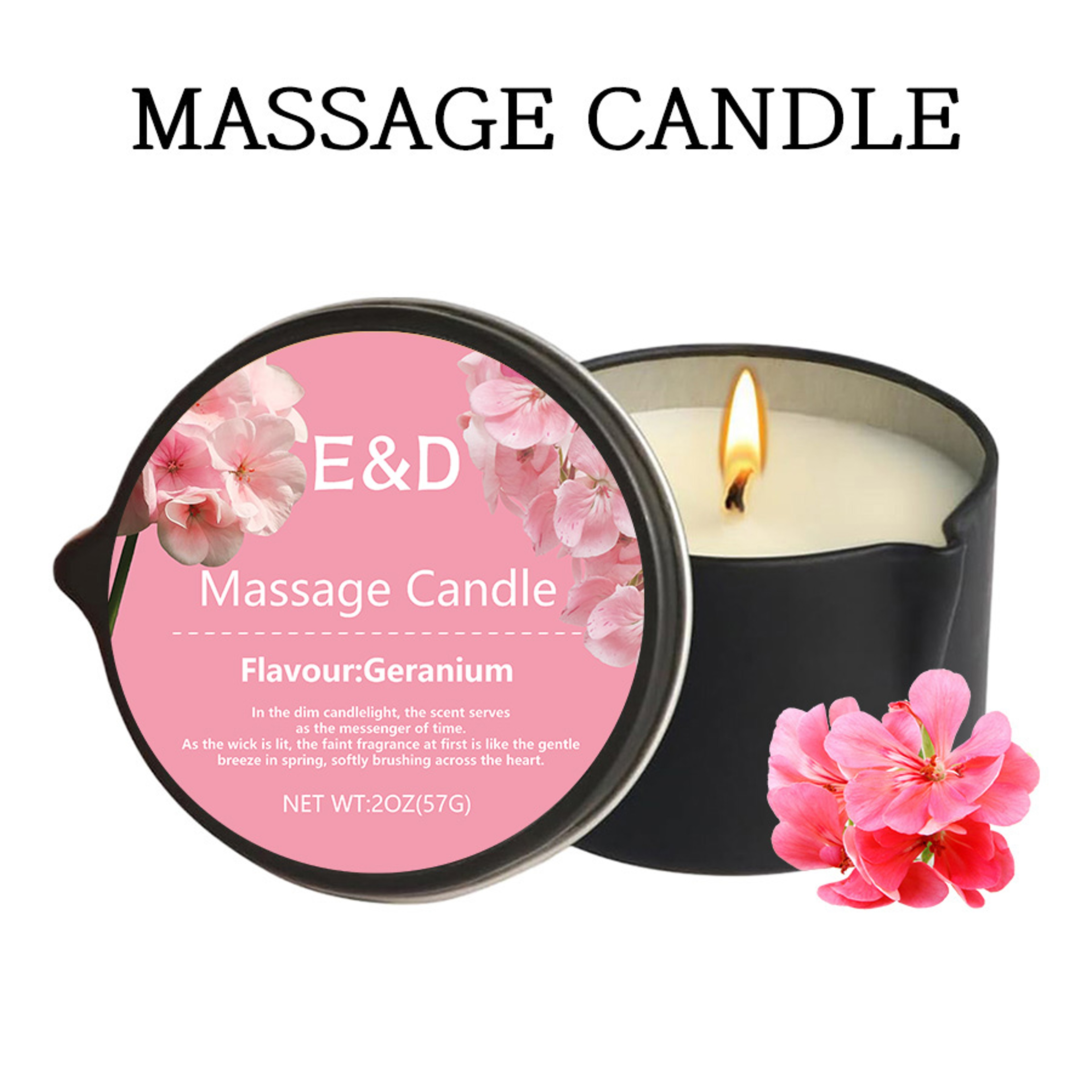 Luxury Aromatherapy Candle, Massage Oil Candle for Stress Relief and Skin Moisturizing, Scented Body Oil – view 15