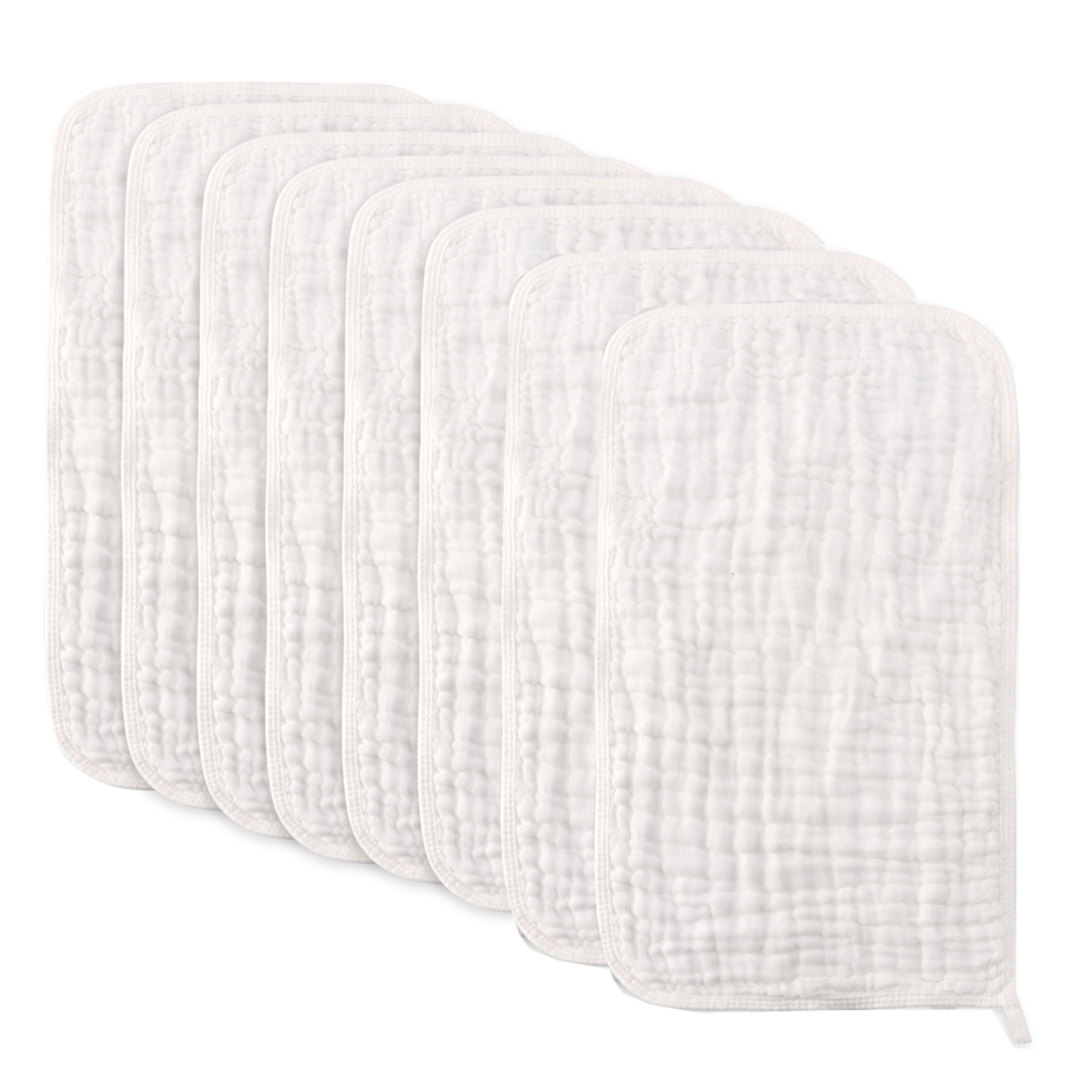 Large Muslin Burp Cloths, Extra Absorbent Washcloths, Soft Baby Spit Up Rags for Newborn, Boys, and Girls – view 3