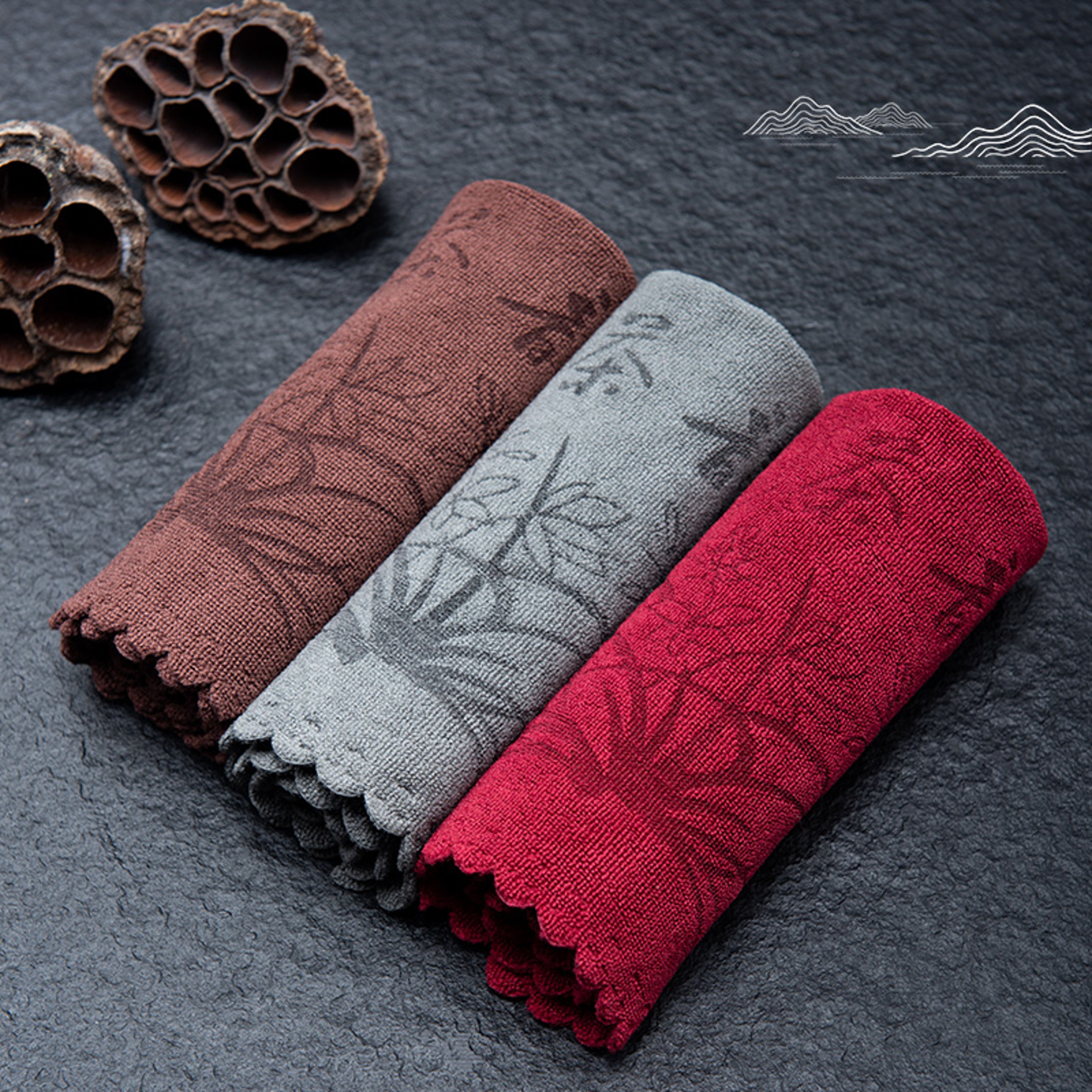 Portable Kitchen Tea Towel, Absorbent Coffee Towel, Dry Handkerchief for Tourist Hotels – view 1