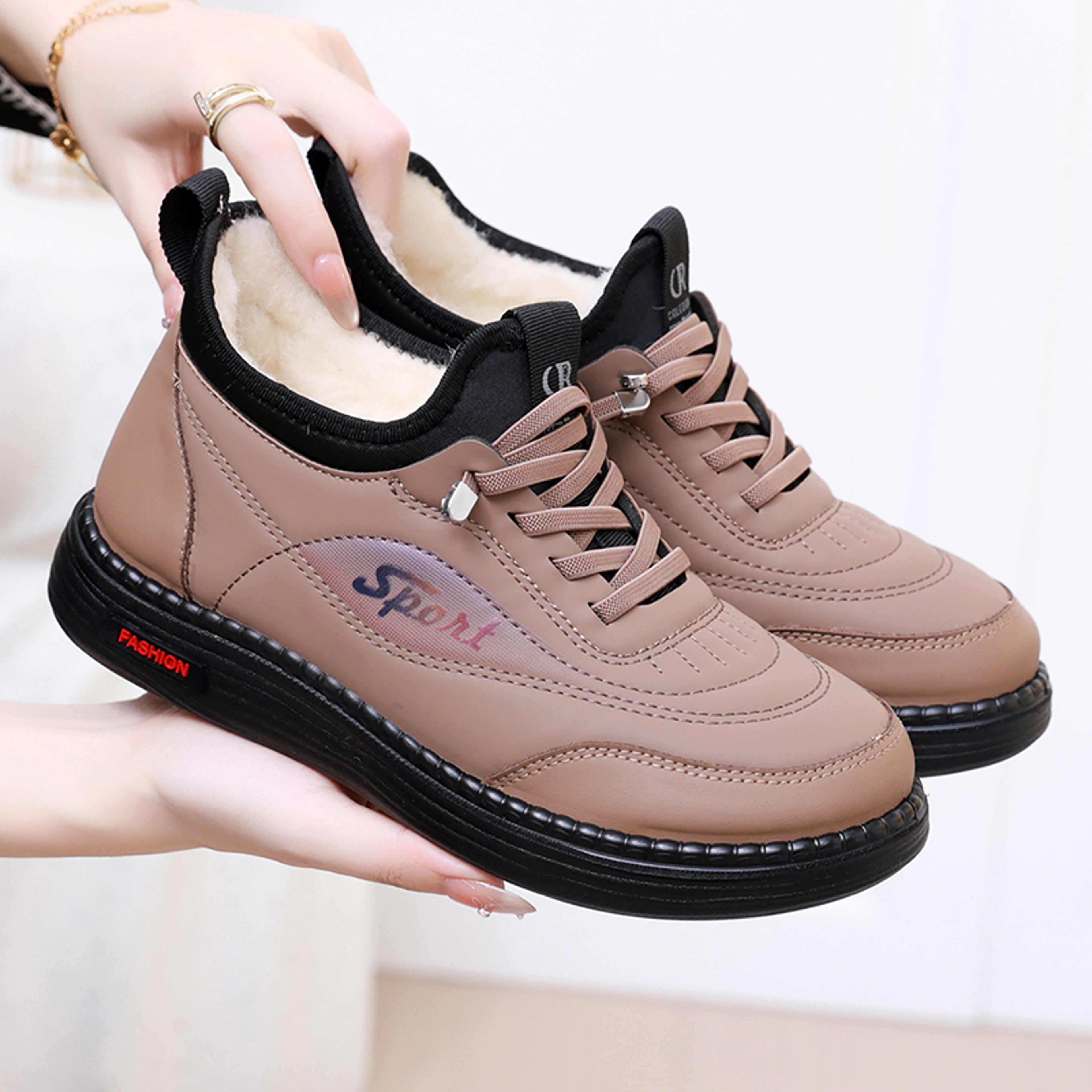 New Winter Casual Women's Cotton Shoes with Fleece for Cold Weather Comfortable and Skid-Resistant – view 9