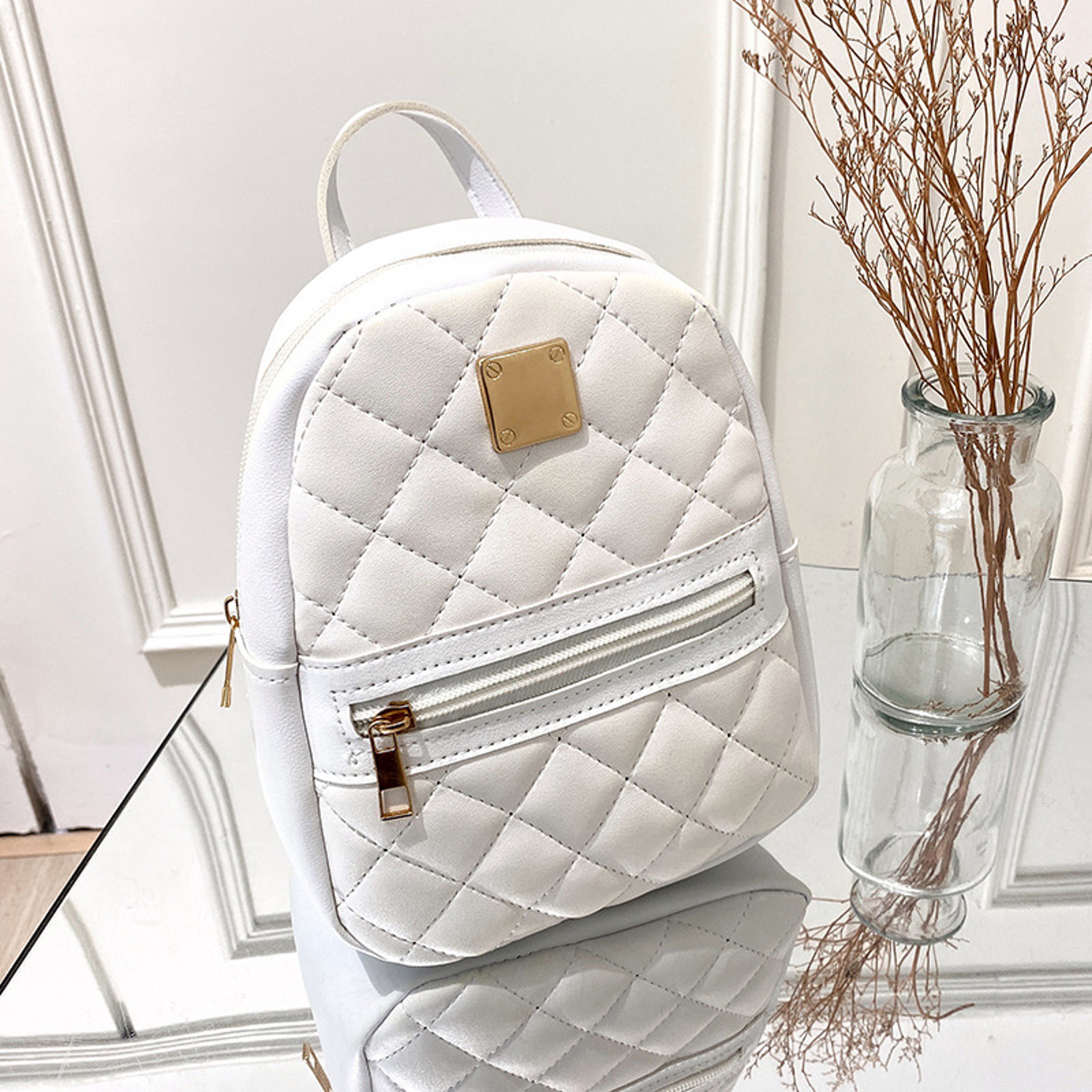 One Piece Dropshipping Stylish Womens Backpack Korean Embroidered Bag 2