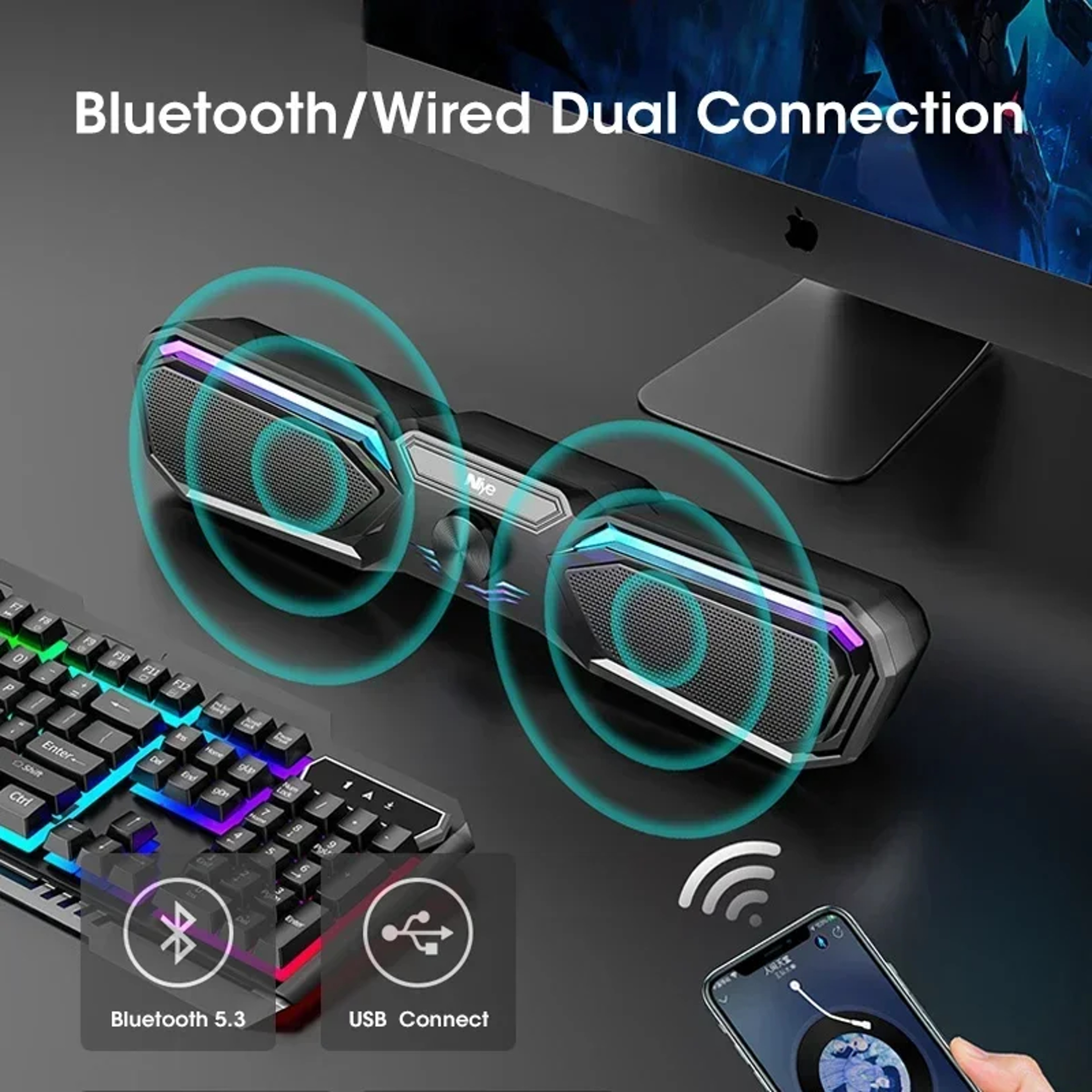 High-Quality Dual Diaphragm Portable Speaker USB Power Supply – view 6