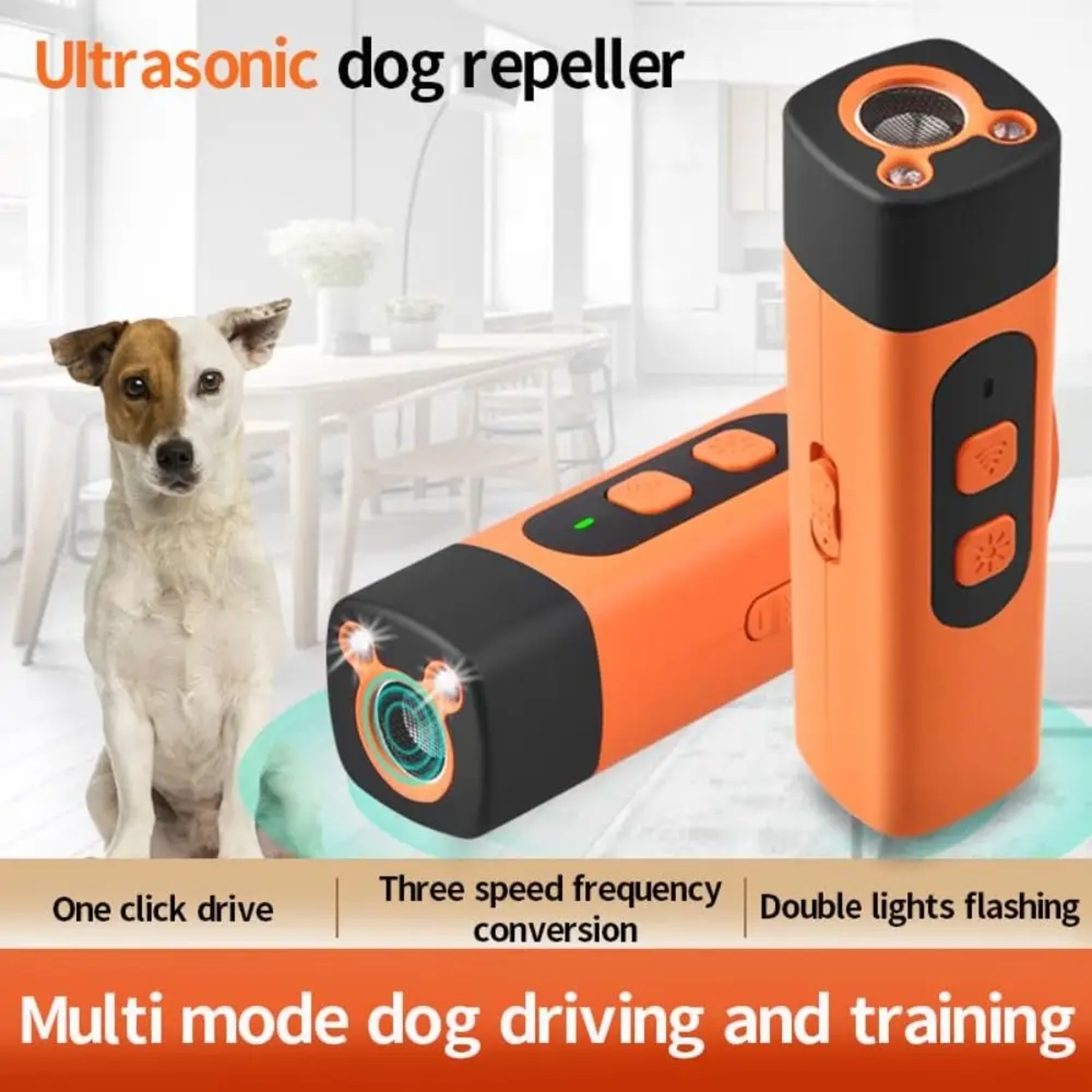 Ultrasonic Dog Repeller with Strobe Light for Training Anti-Barking Device and Chasing Control – view 3