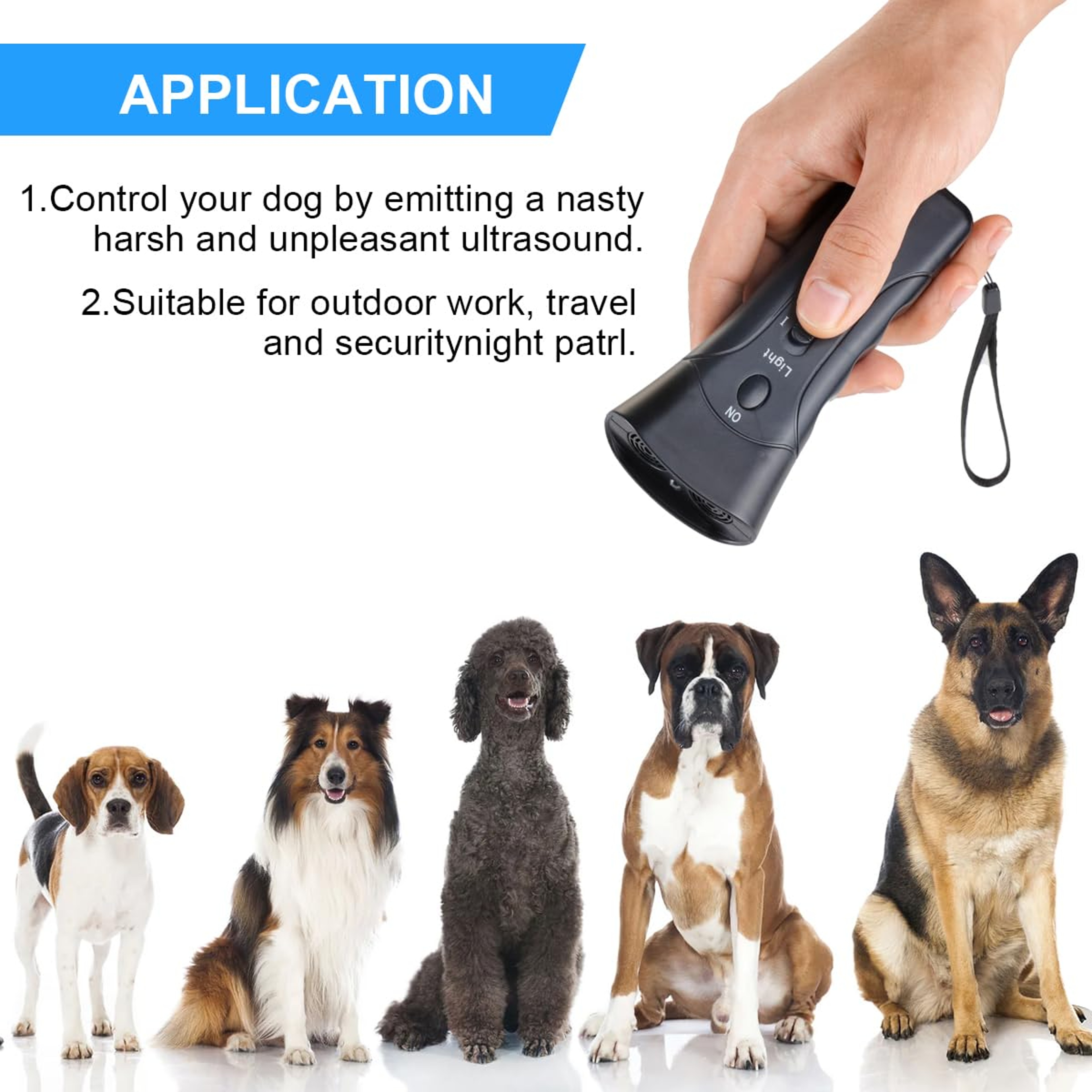LED Ultrasonic Pet Dog Repeller Anti Barking Stop Training Device Trainer 3