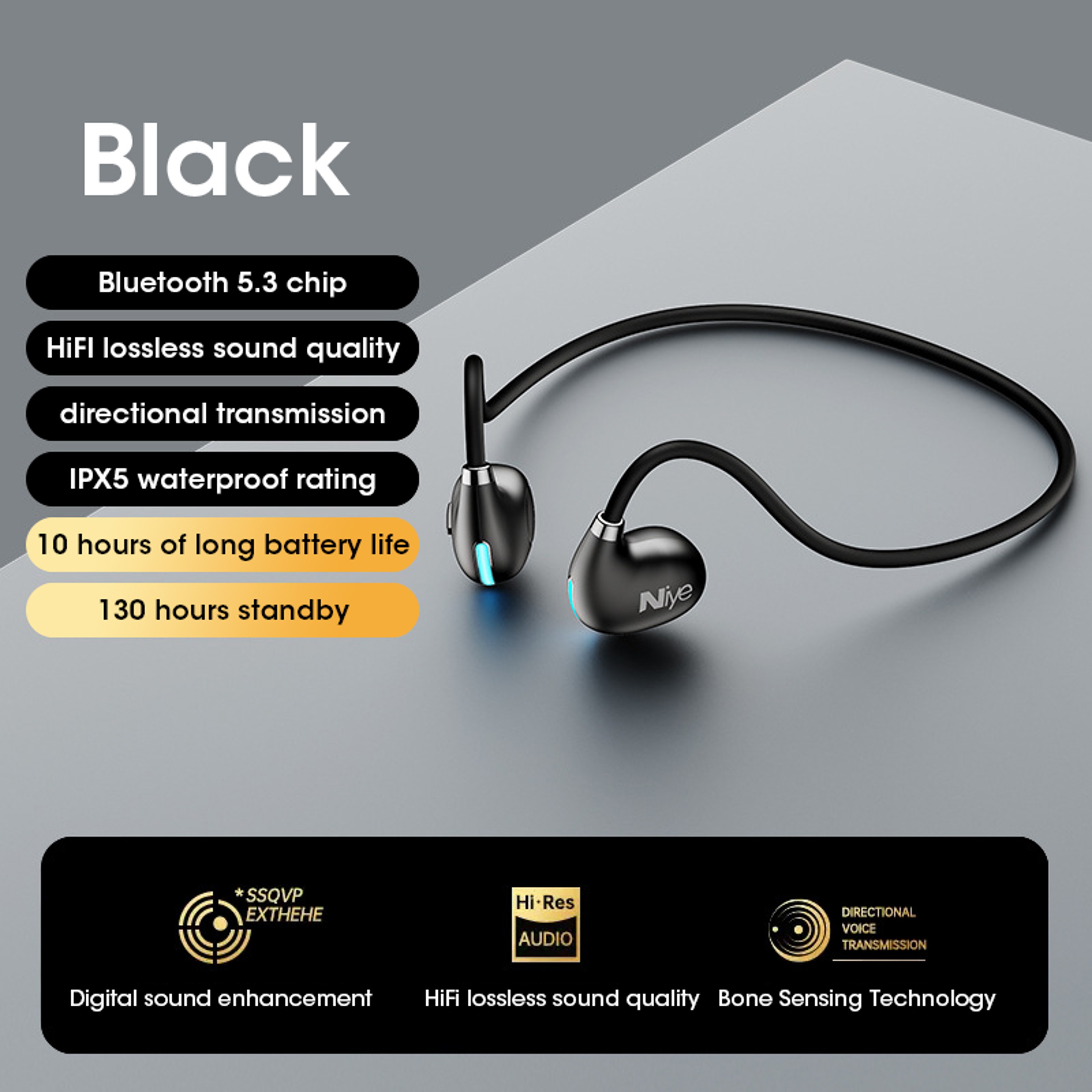 Wireless Bluetooth Air Conduction Headphones with Mic Non-ear-wearing Sports and Running – view 8