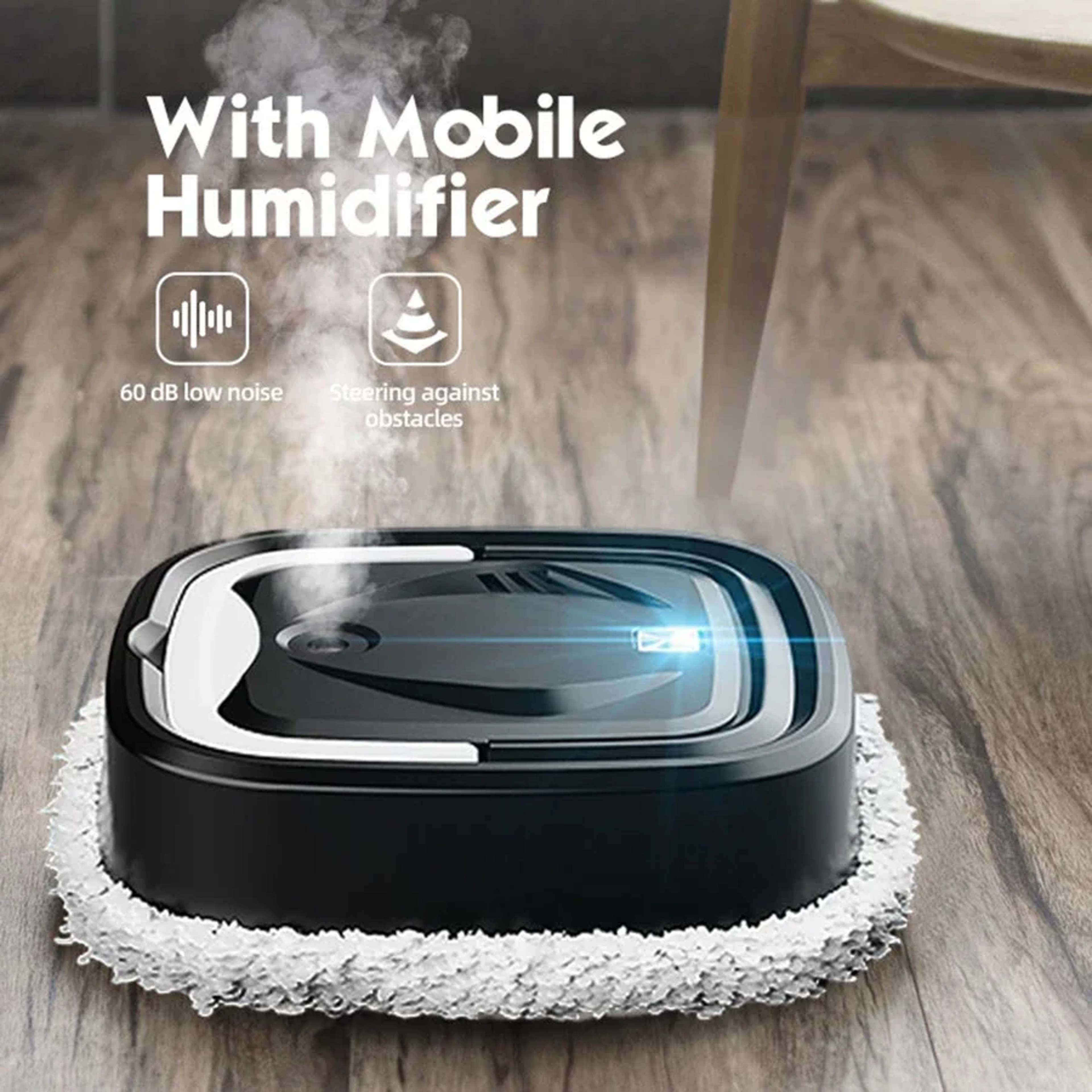Robotic Vacuum Cleaner With Strong Suction Auto Mopping Wireless App Control Auto Charging For Pet  3