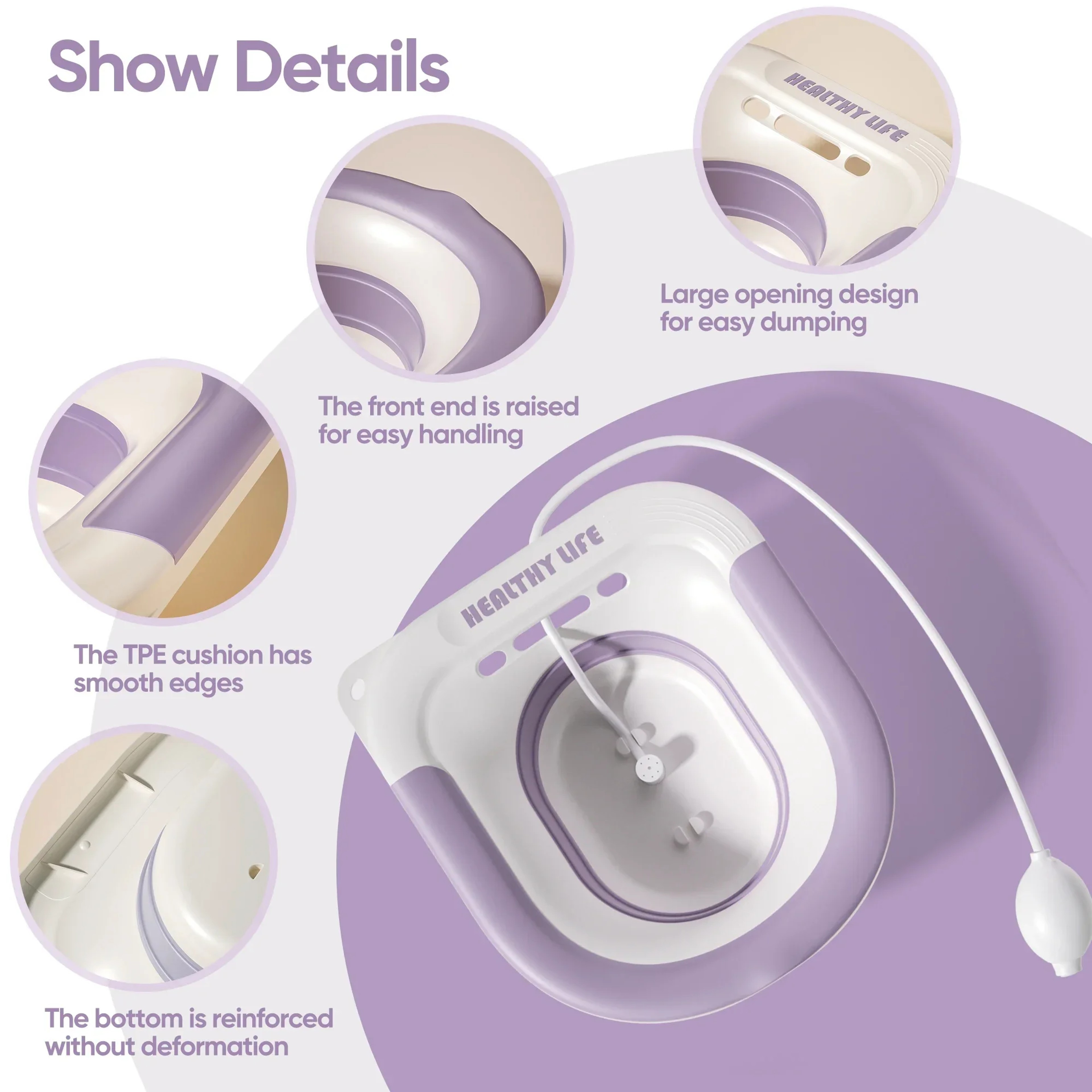 Portable Foldable Toilet Sitz Bath Basin For Hemorrhoid Relief And Pregnant Women Treatment Soaking 2