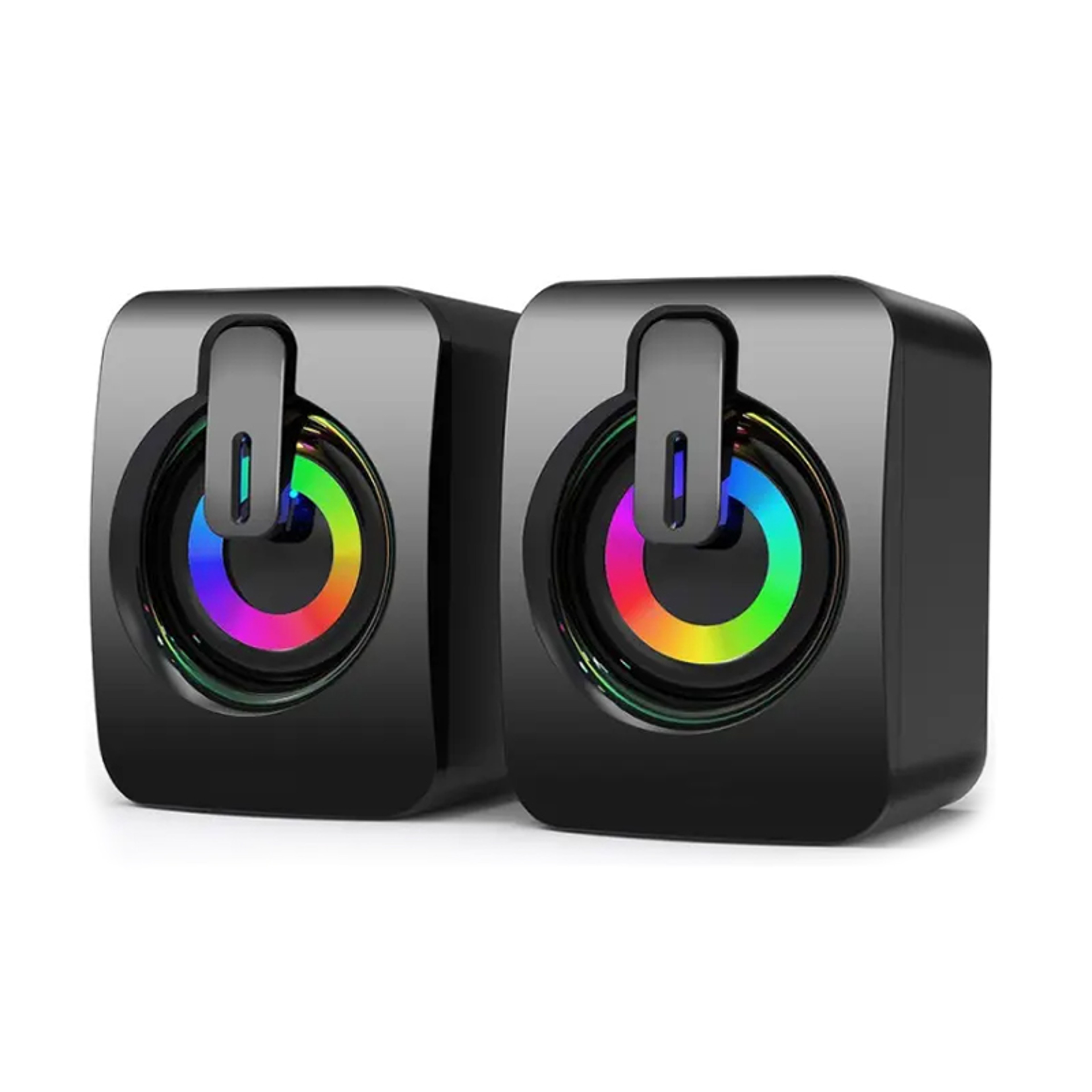 USB Wired Computer Speakers PC Sound Box HIFI Microphone LED Light For Desktop Computer 0