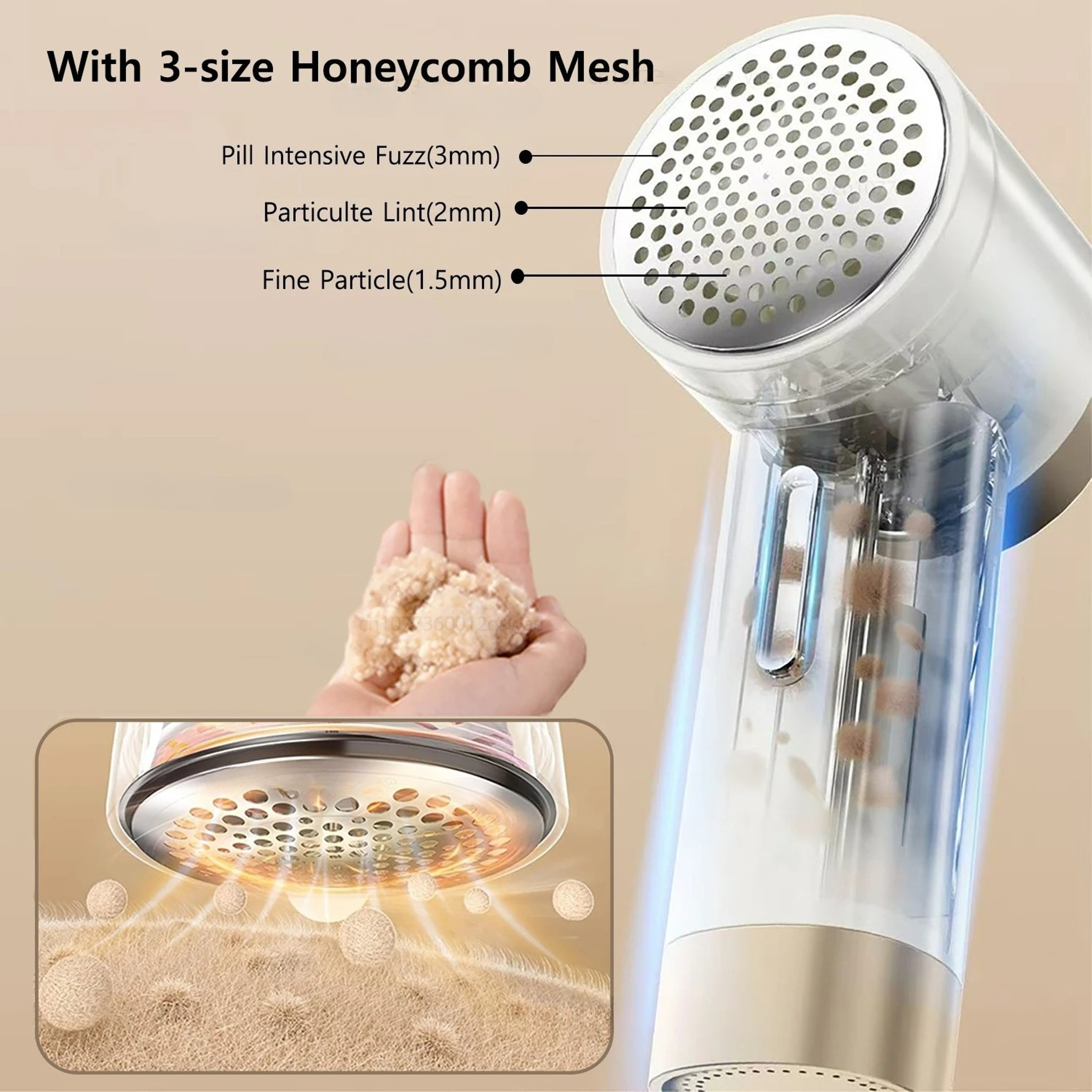 Clothing Shaver Digital Display, Fully Automatic Hair Ball Trimmer, Clothes Lint Remover, Hair Remover for Household Use – view 3
