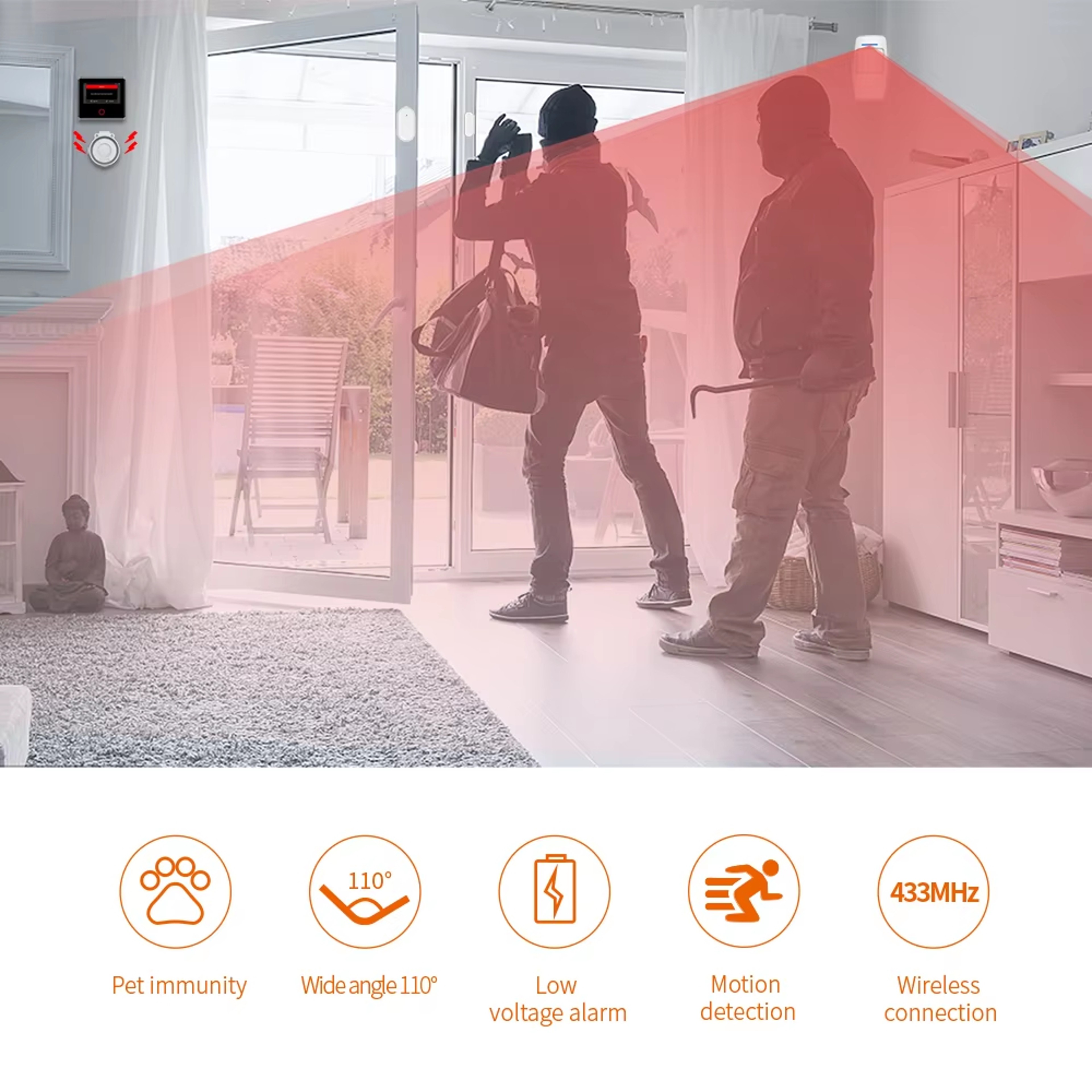 Human Infrared Motion Sensor Smart Home Detector Compatible With Wireless Security Alarm System Wor 1