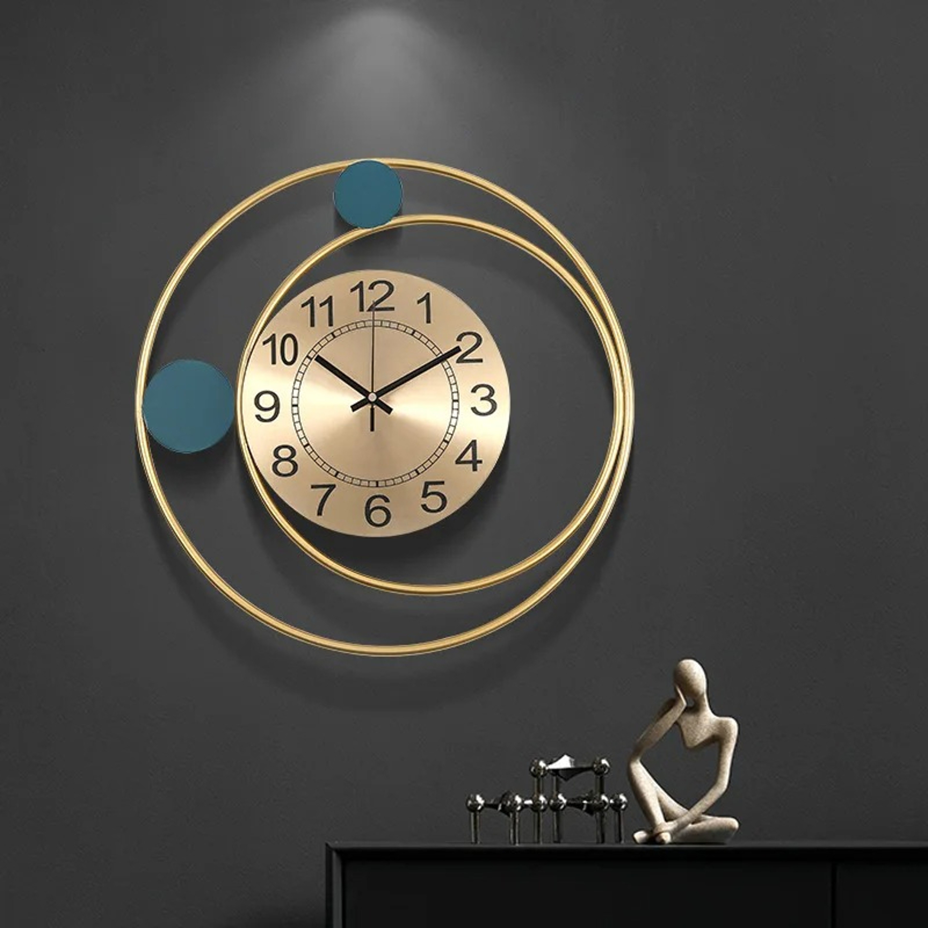 Minimalist Wall Clock, Modern Wind Design, Silent Clock for Home Living Room, Fashionable Bedroom Wall Decoration. – view 1