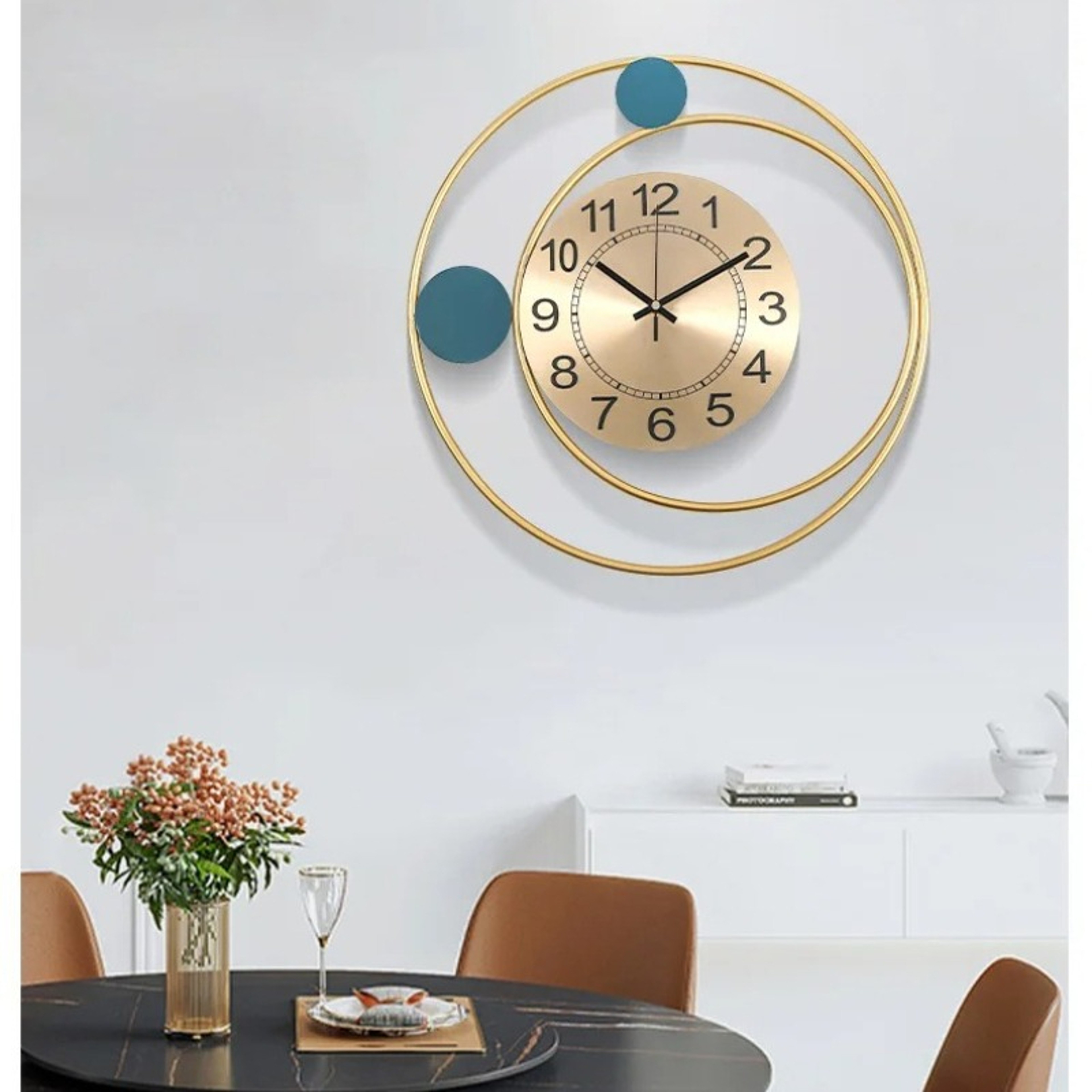 Minimalist Wall Clock, Modern Wind Design, Silent Clock for Home Living Room, Fashionable Bedroom Wall Decoration. – view 3