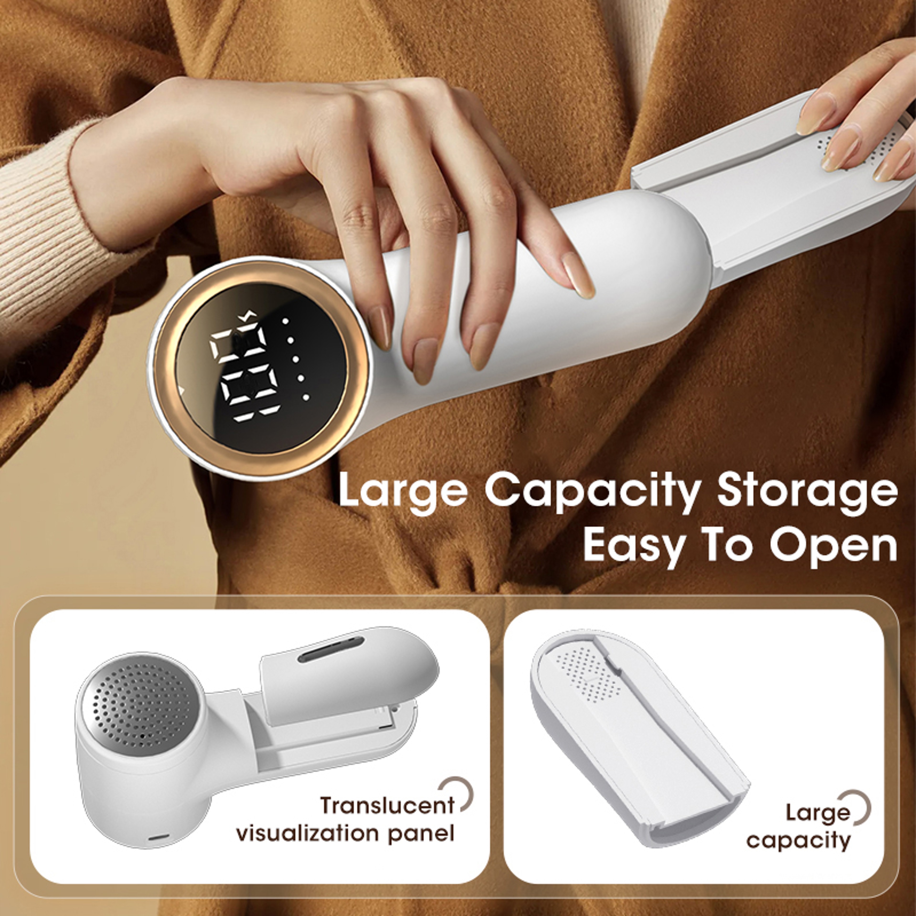 Electric Fabric Shaver, Rechargeable Lint Remover for Clothing, Hair Ball Trimmer, Fuzz Pellet Sweater Fluff. – view 5