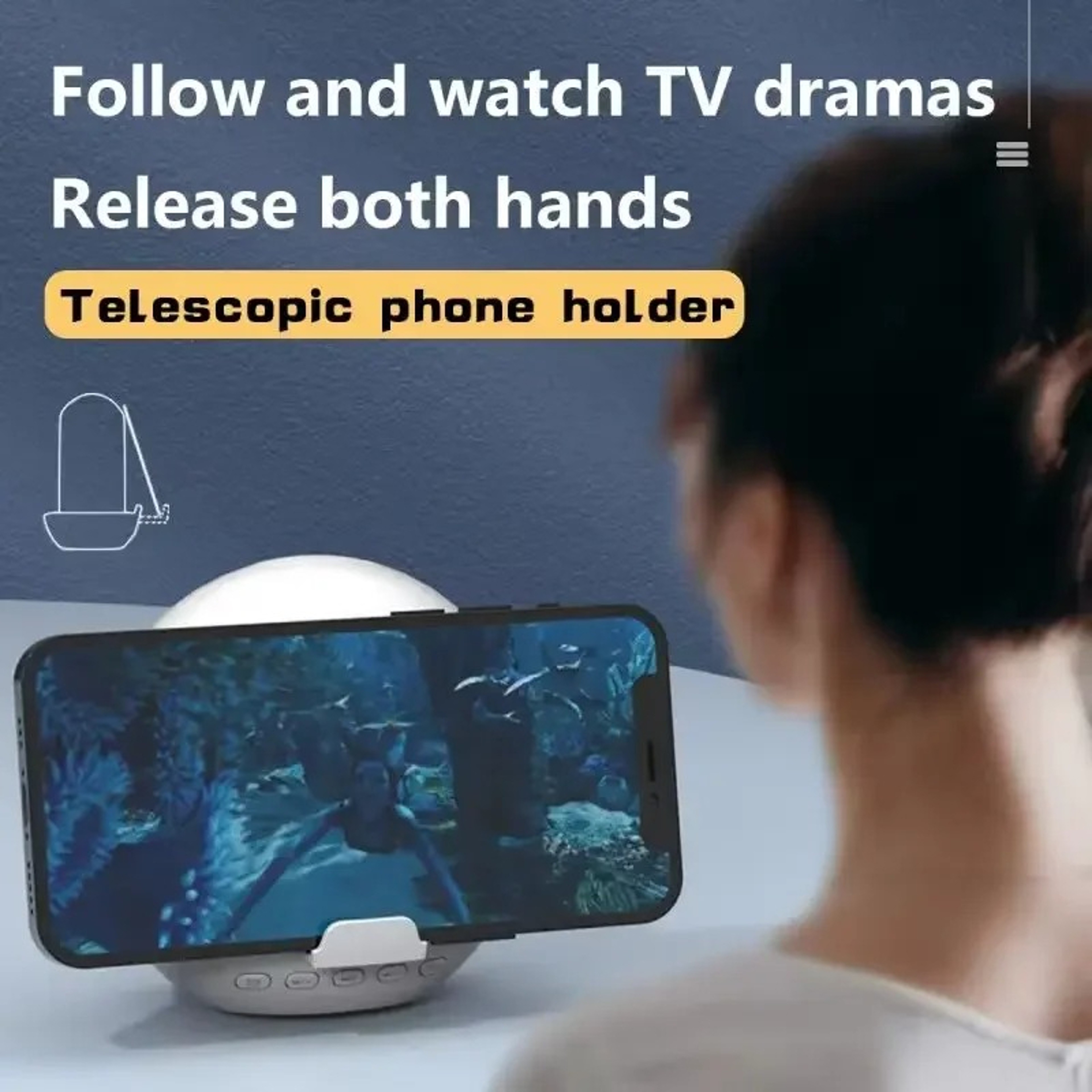 Wireless Speaker and Alarm Clock, Multifunctional Digital Music Device for Home, Travel, and Sports, Small Size – view 5