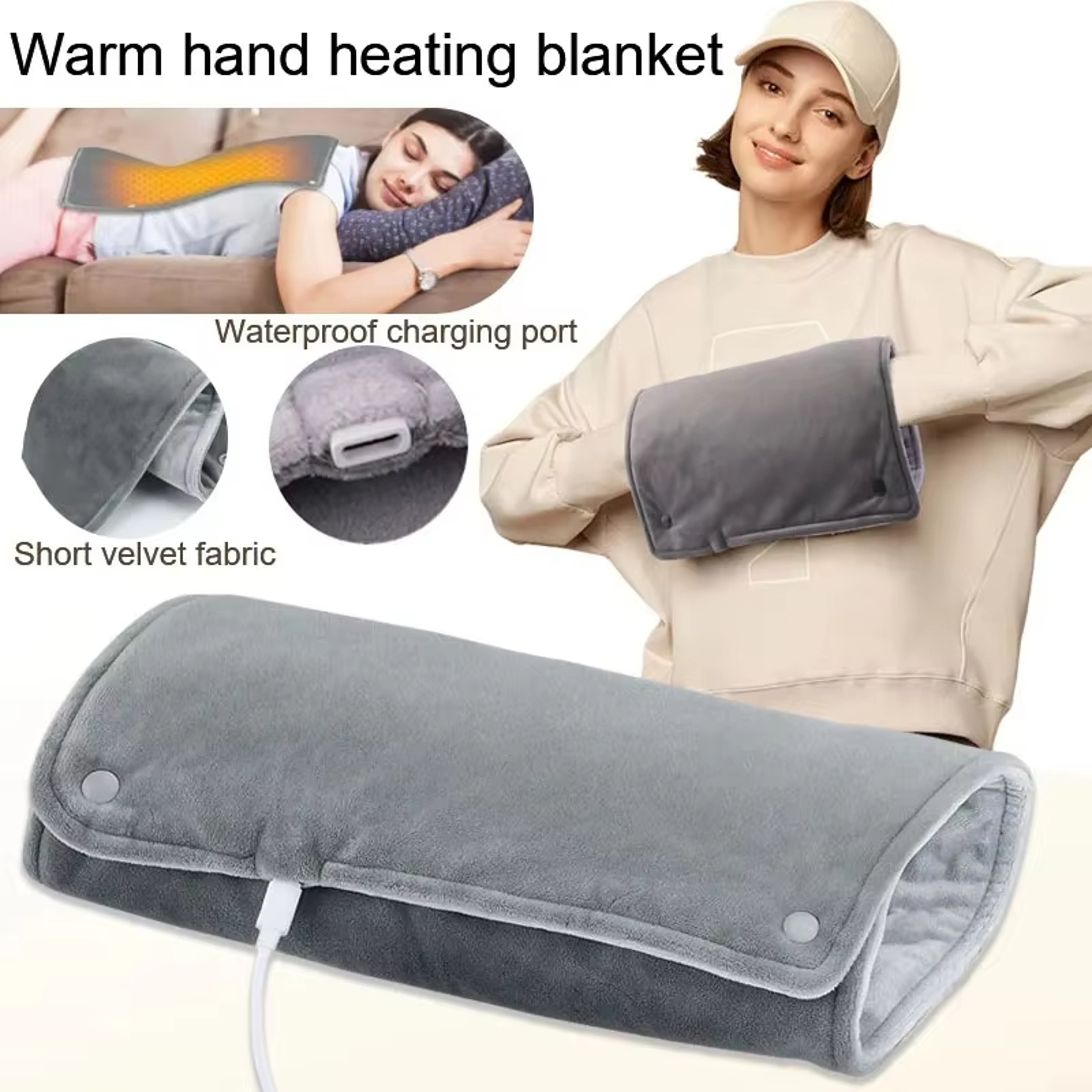 USB Heating Pad For Back Pain And Cramps MachineWashable Microplush Heating Mat UltraSoft Perfect C 4
