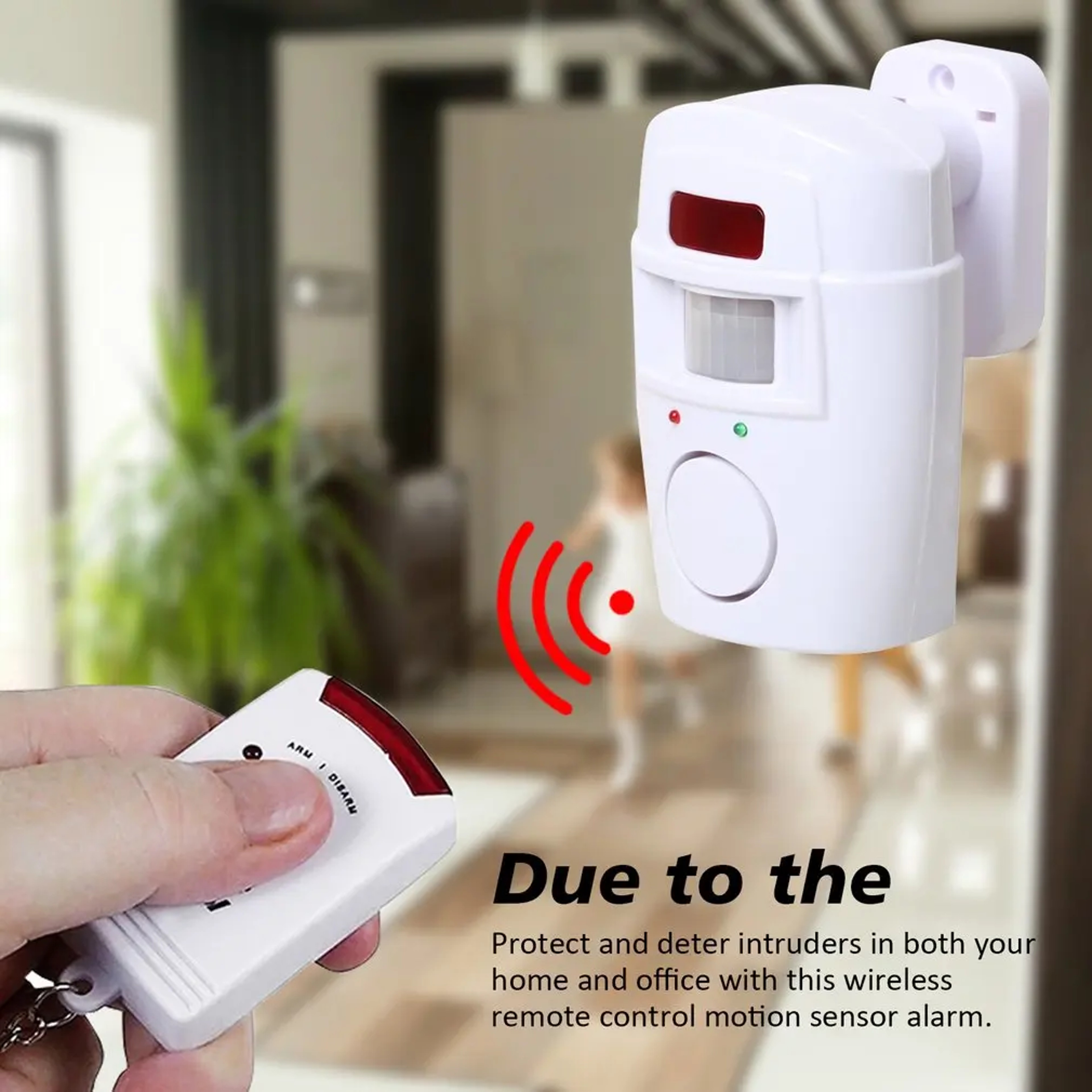 Wireless Motion Sensor Alarm Dual Remote Infrared Security Detector For Indoor Outdoor Home Garage  3