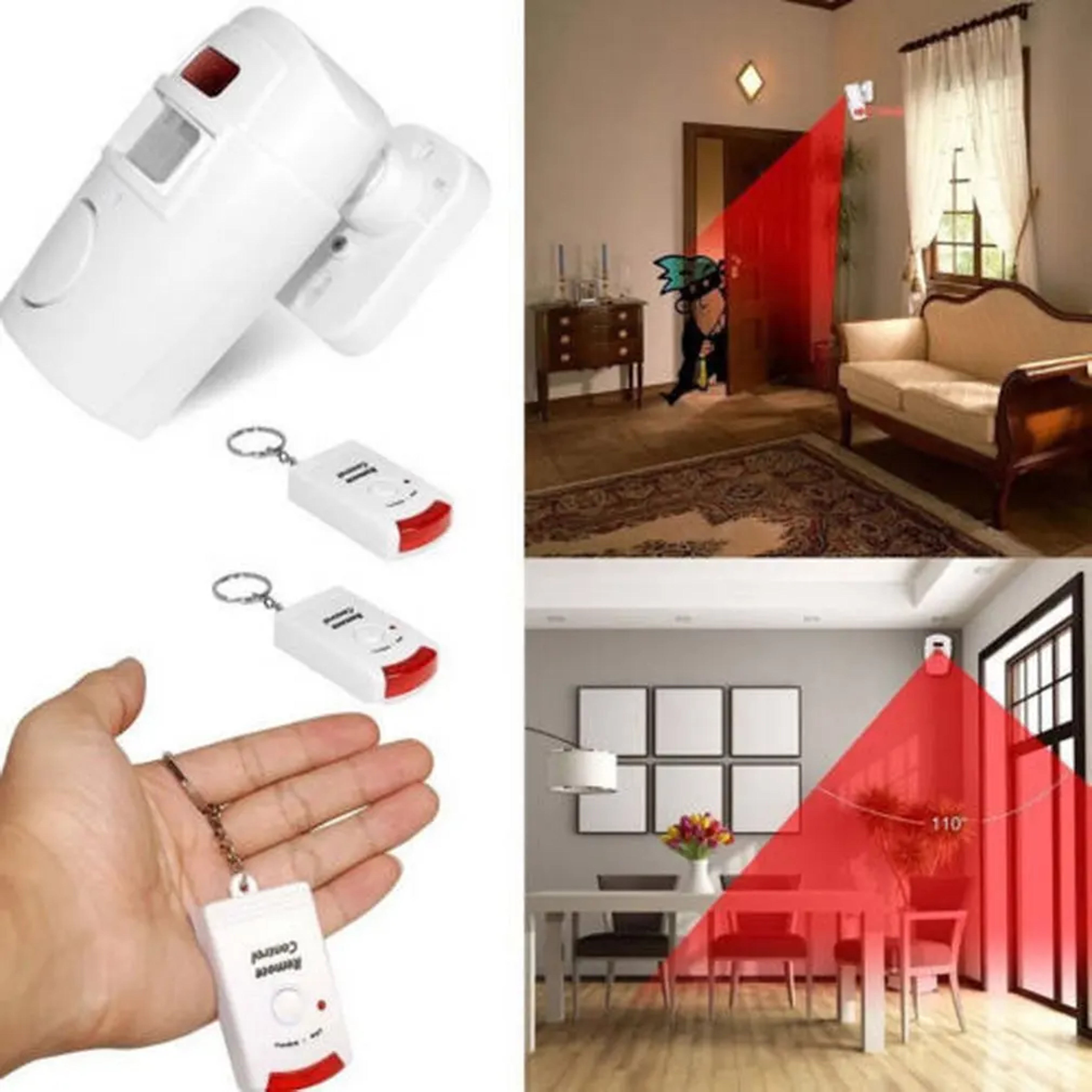 Wireless Motion Sensor Alarm Dual Remote Infrared Security Detector For Indoor Outdoor Home Garage  4
