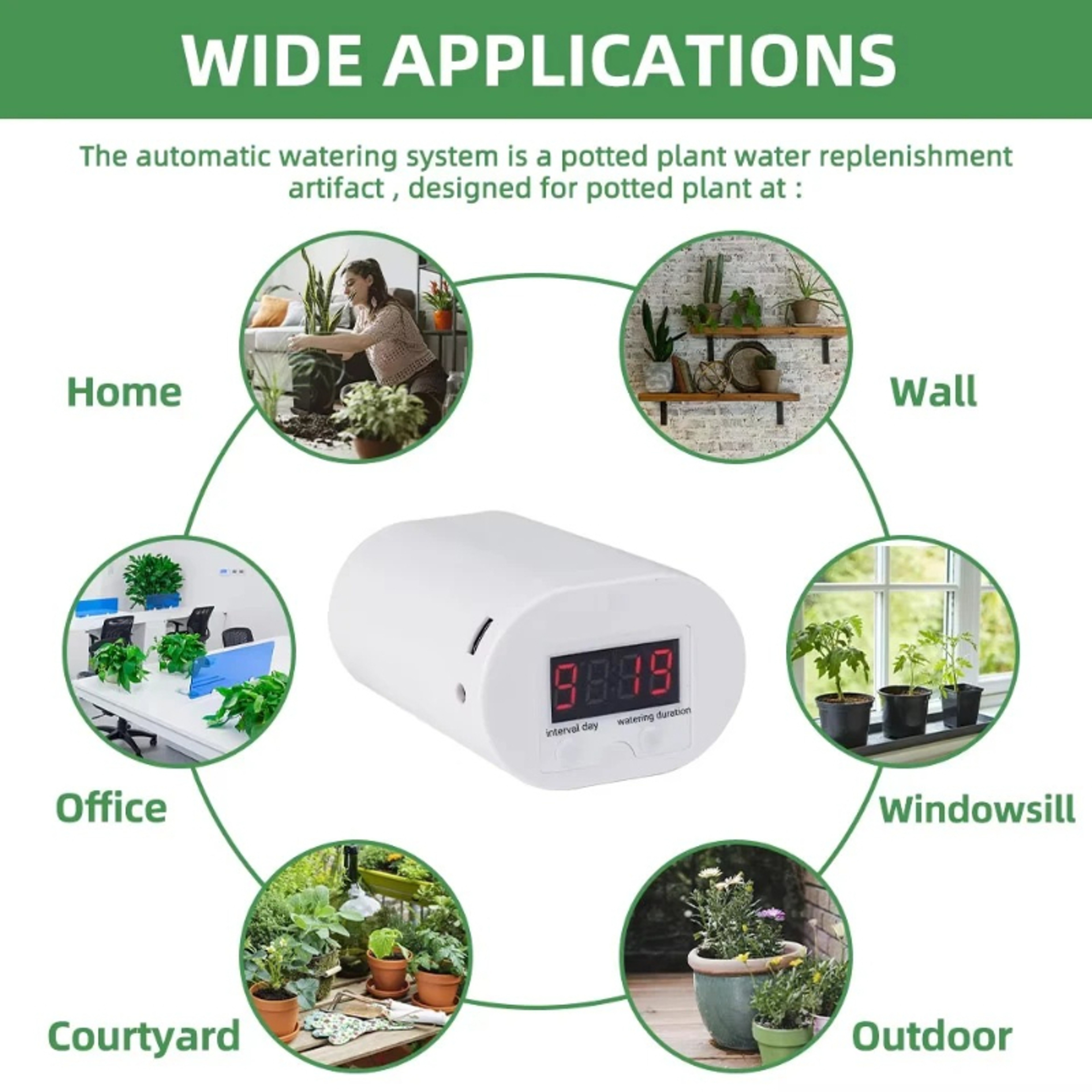 Intelligent Watering Controller, Smart Automatic Drip Irrigation System with Timer for Garden Plants – view 6
