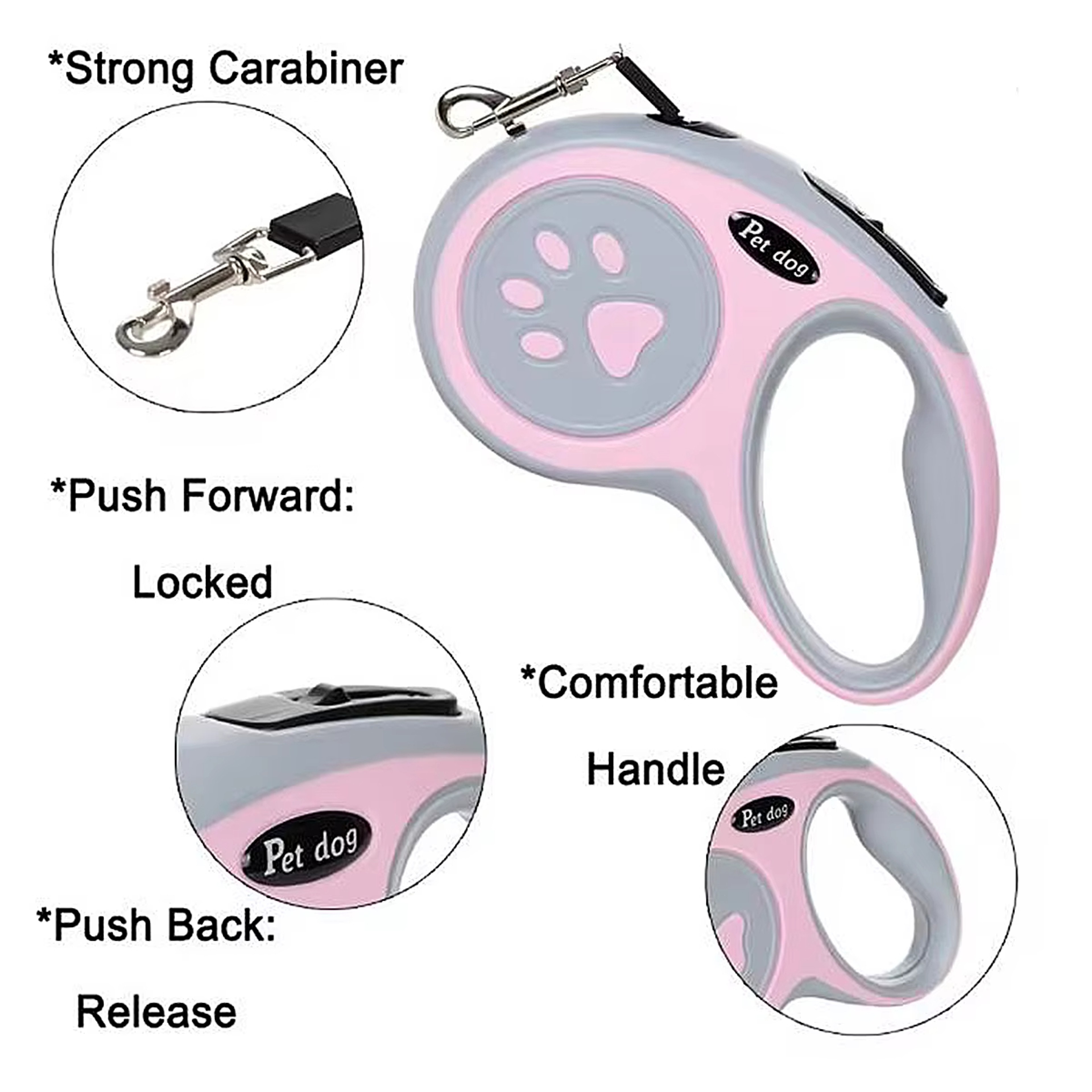 Retractable Nylon Pet Dog Leash for Small Medium Dogs Cats Hiking – view 3