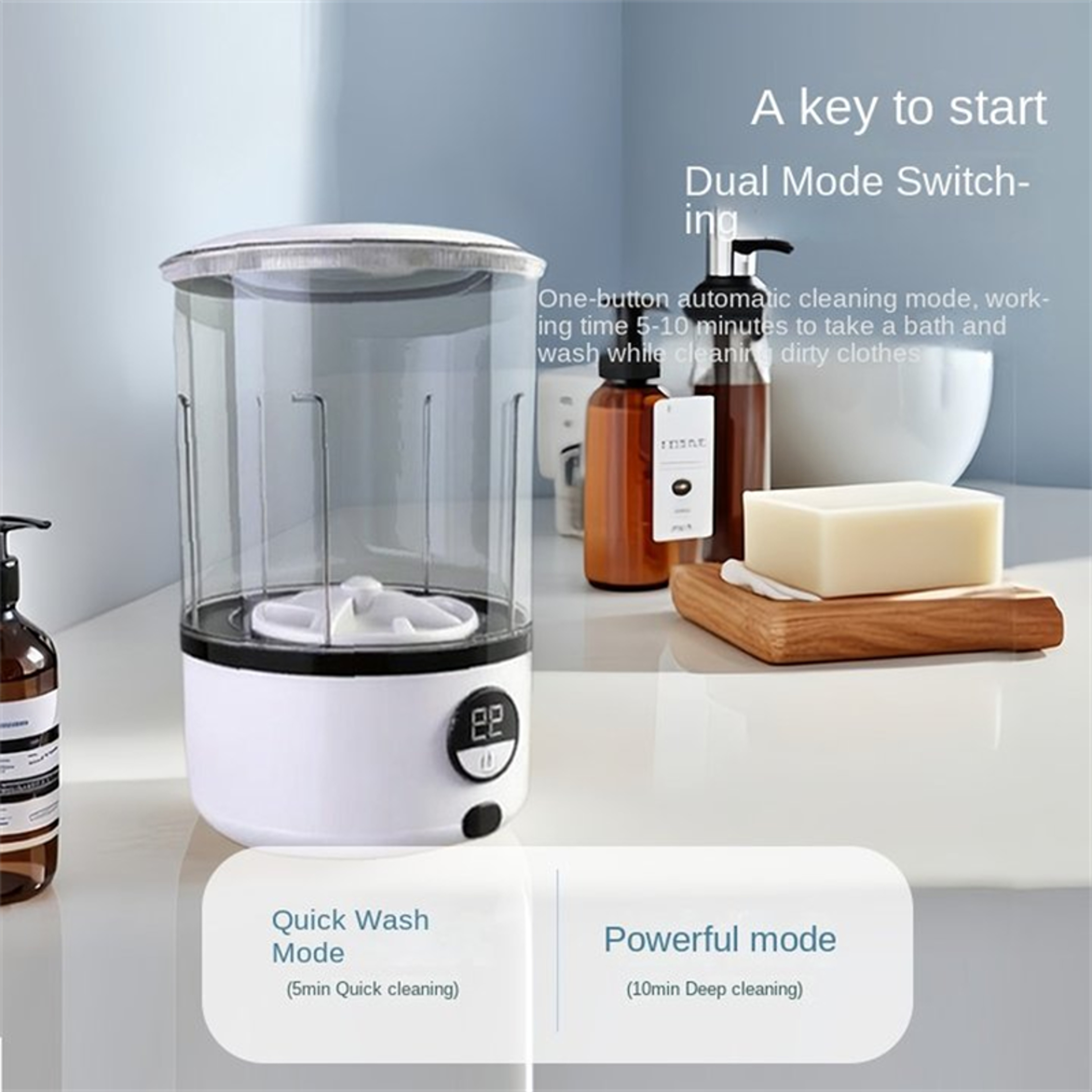 Rechargeable Small Portable Cordless Washing Machine For Underwear 4