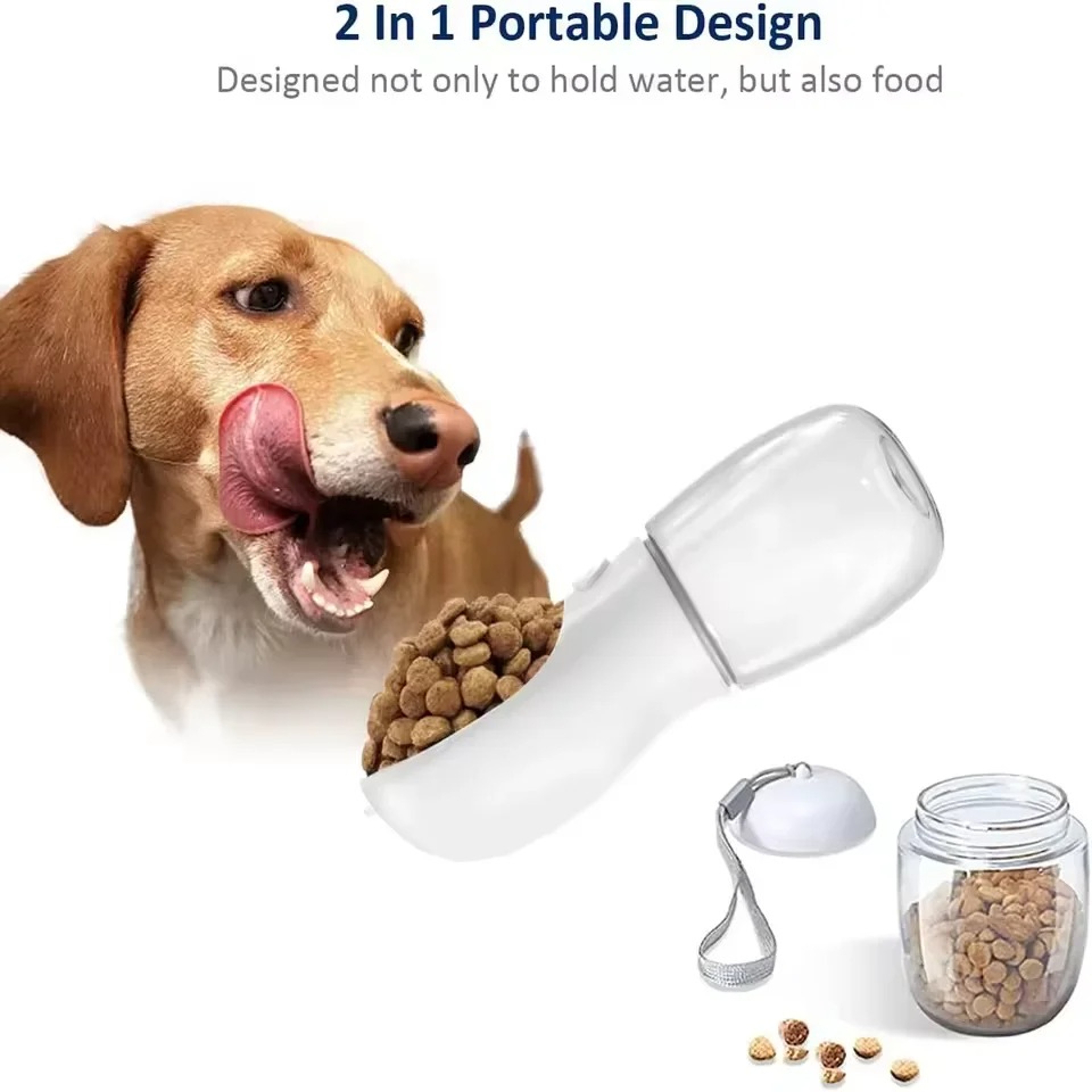 Portable Pet Water Bottle with Food and Water Storage Container for Travel Dogs Cats Pet Supplies – view 5