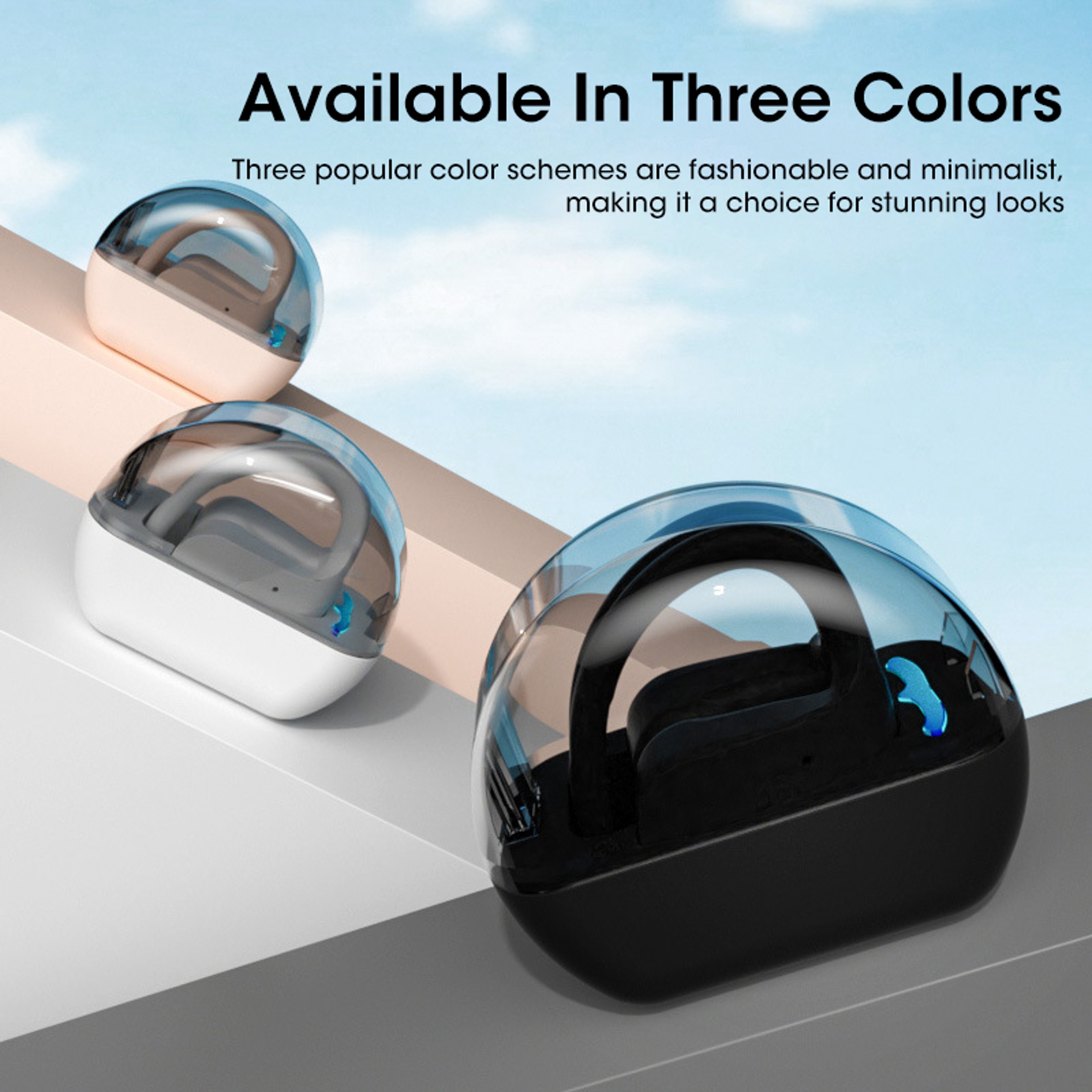 Open Ear Hook Bluetooth Earbuds HIFI Stereo Binaural Sports Earphones with Super Long Battery Life – view 1