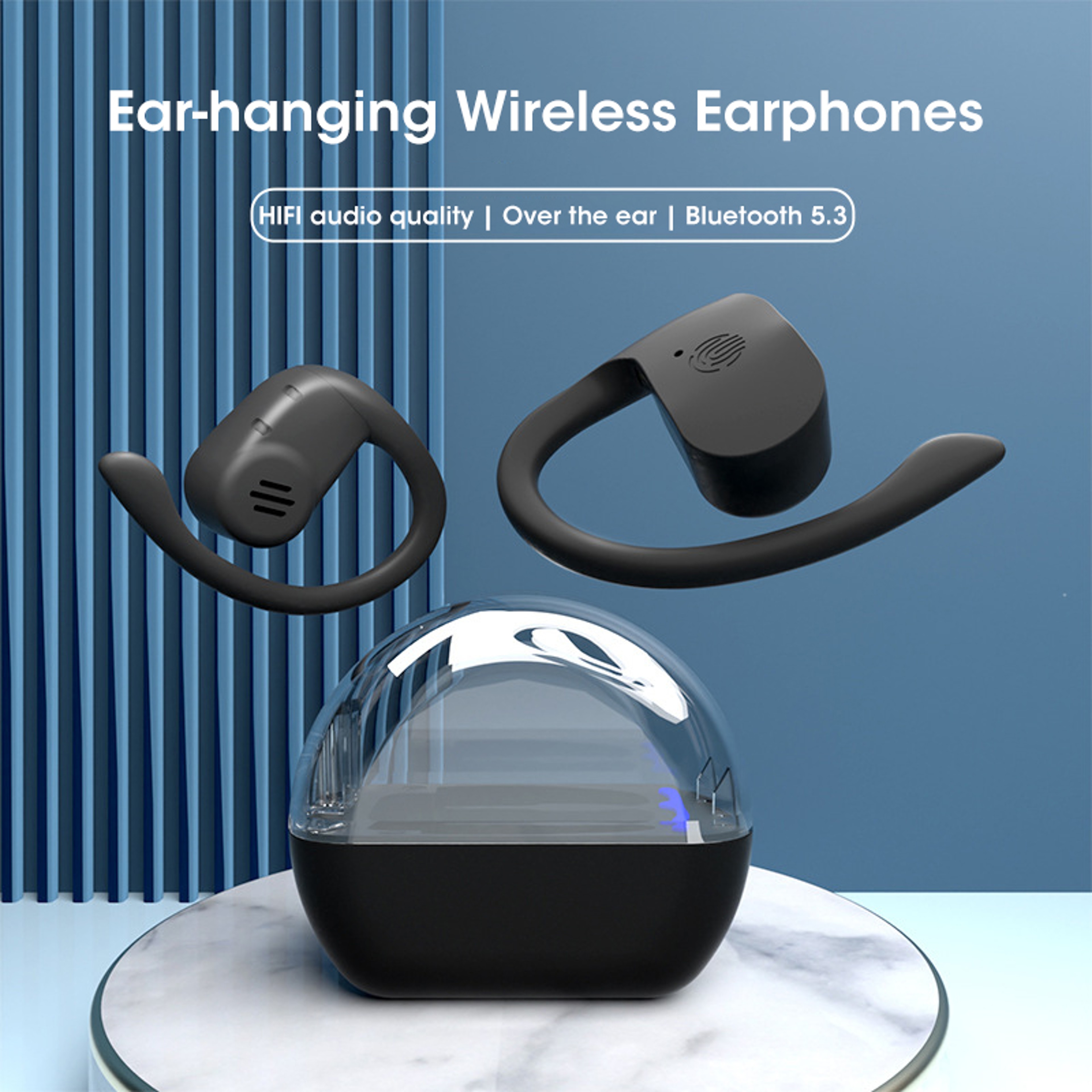 Open Ear Hook Bluetooth Earbuds HIFI Stereo Binaural Sports Earphones with Super Long Battery Life – view 3