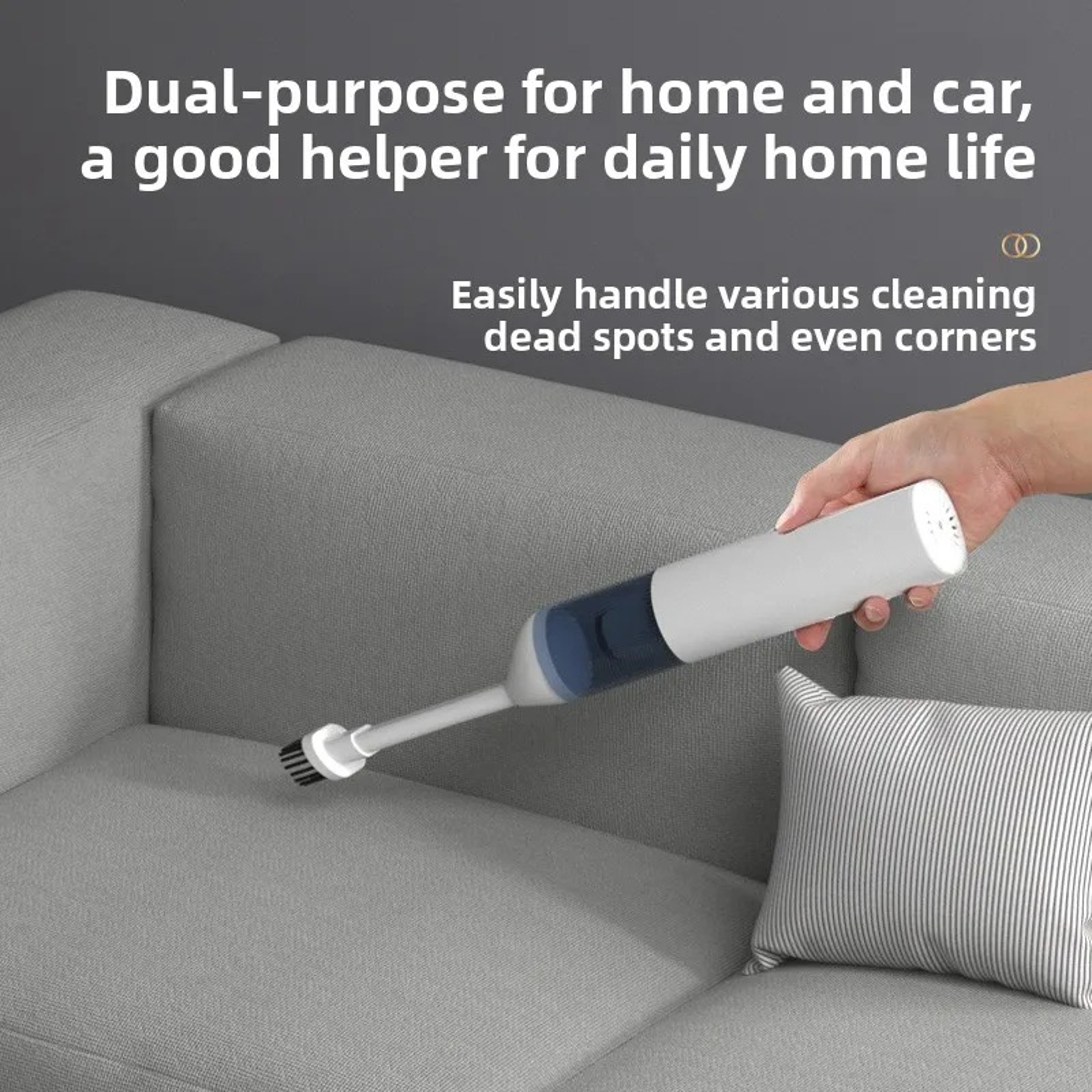 Handheld Mini Cordless Car Vacuum Cleaner, Wireless Charging for Home and Desktop Cleaning – view 2