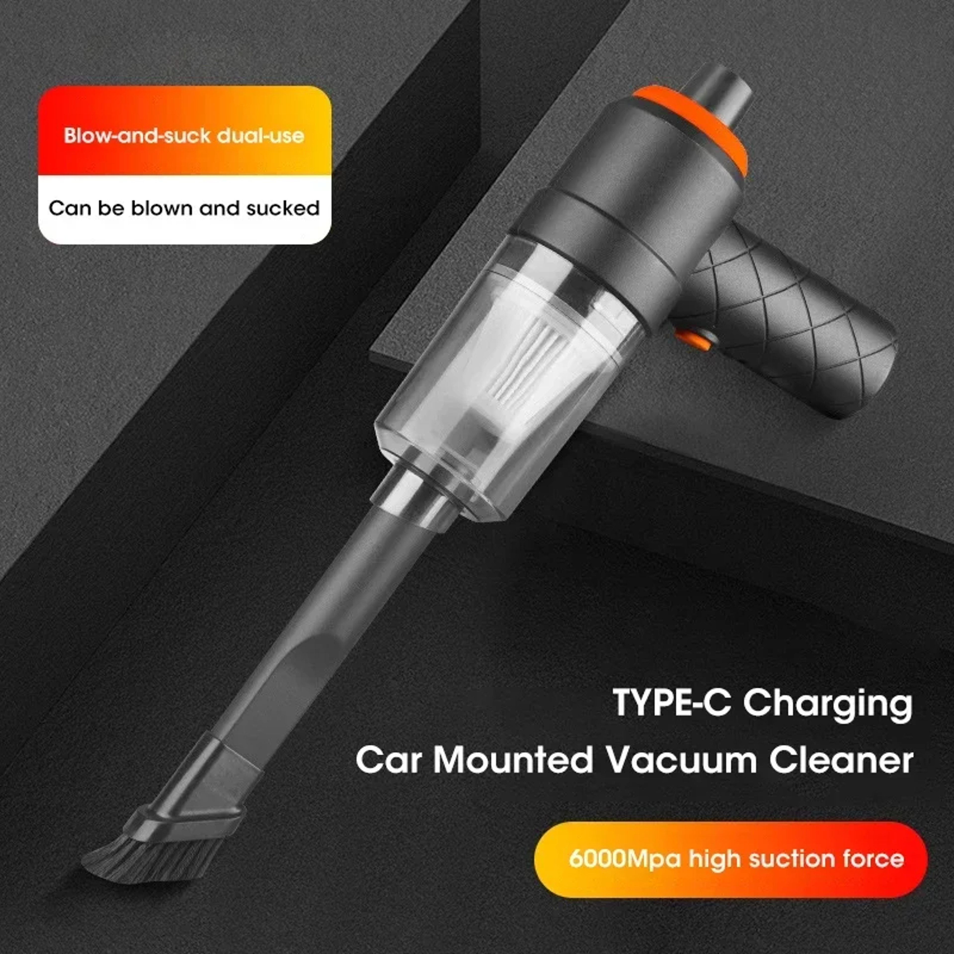 Portable Mini Highpower Handheld Car Vacuum Cleaner Suction Blowing Dualpurpose Pet Hair Cleaner 6