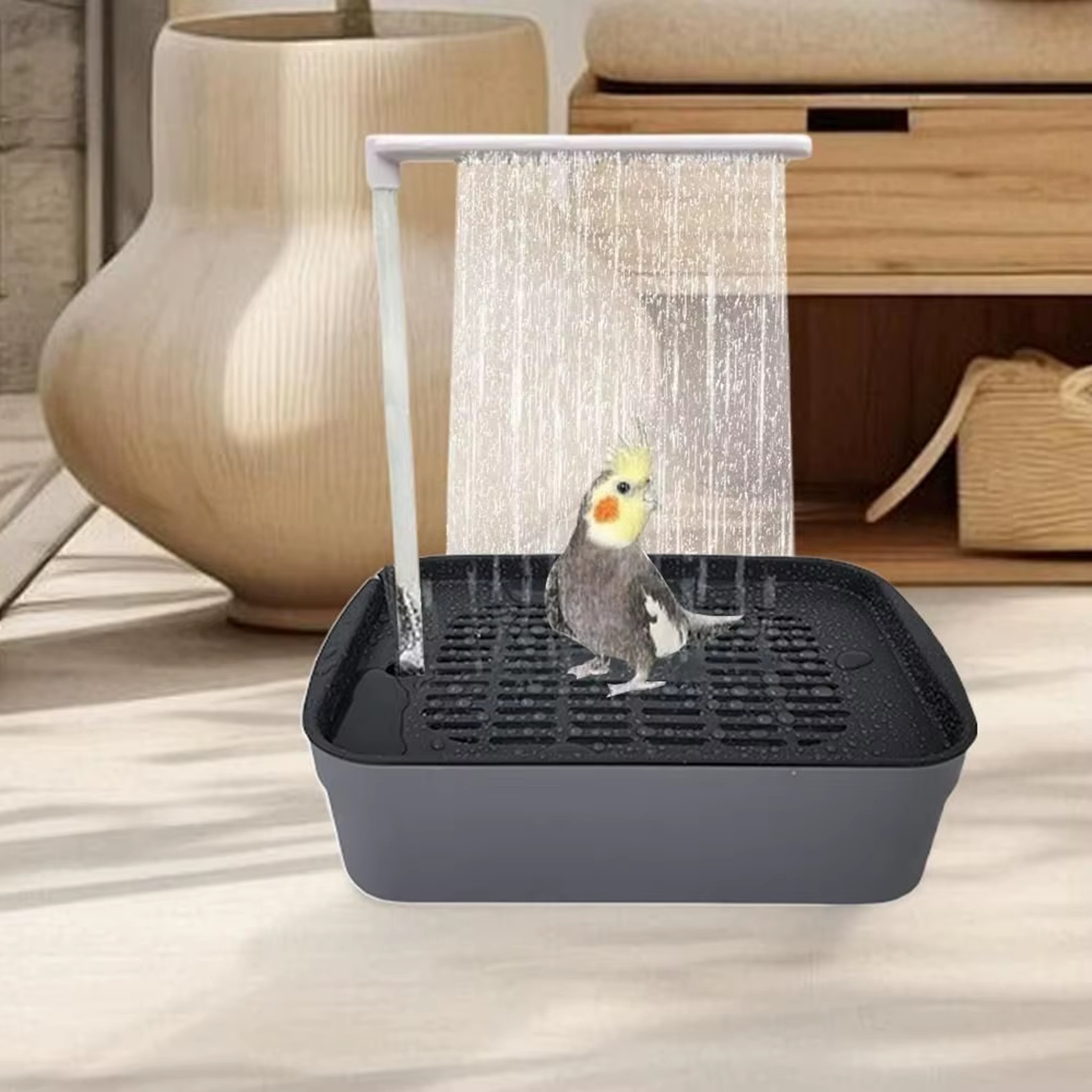USB Electric Shower Box For Small Pets Lovebird Cockatiel Ferret Automatic Running Water Bird Batht 0