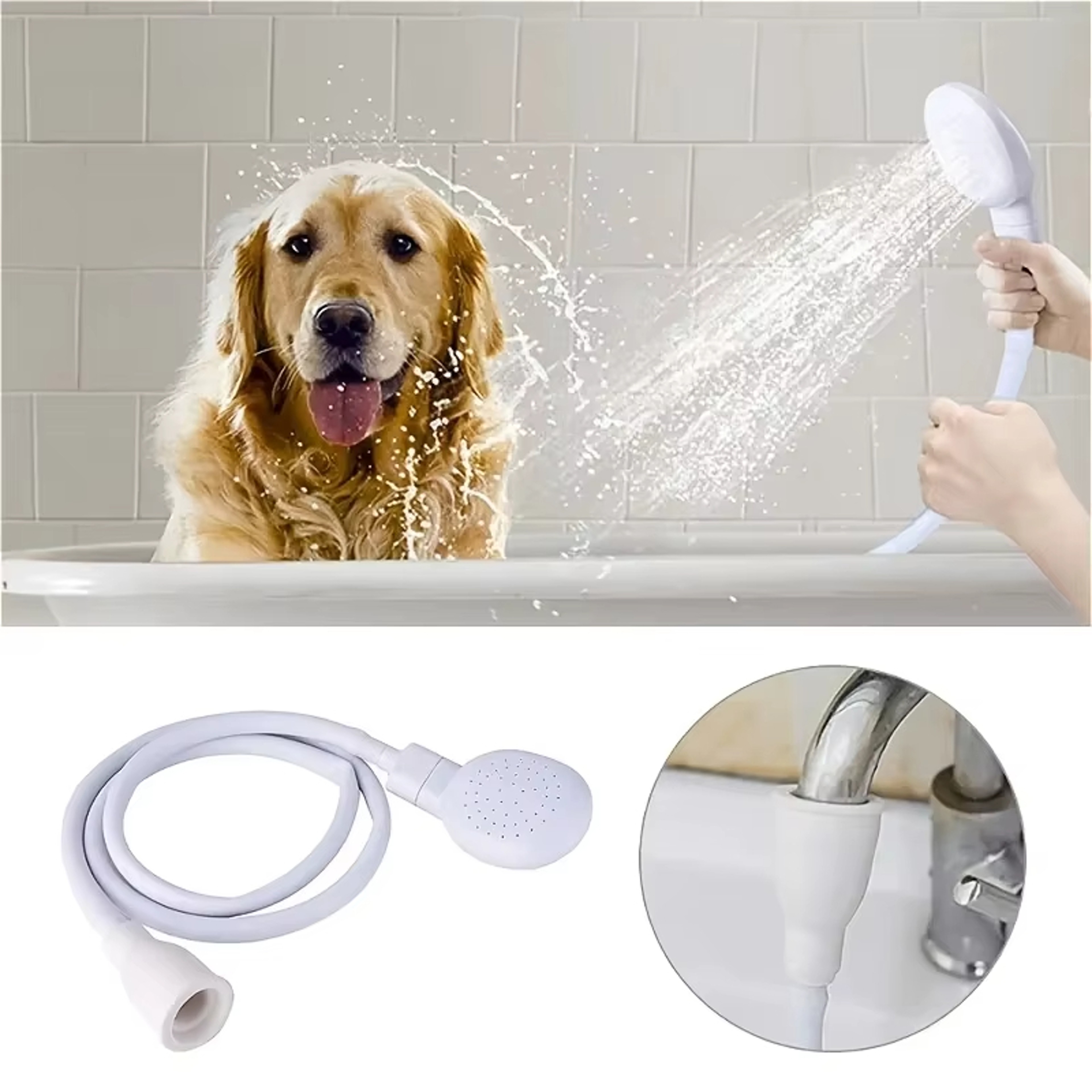 Portable Shower Head Attachment For Faucet Easy Installation Tap Spray Nozzle For Pet Bathing Hair  5