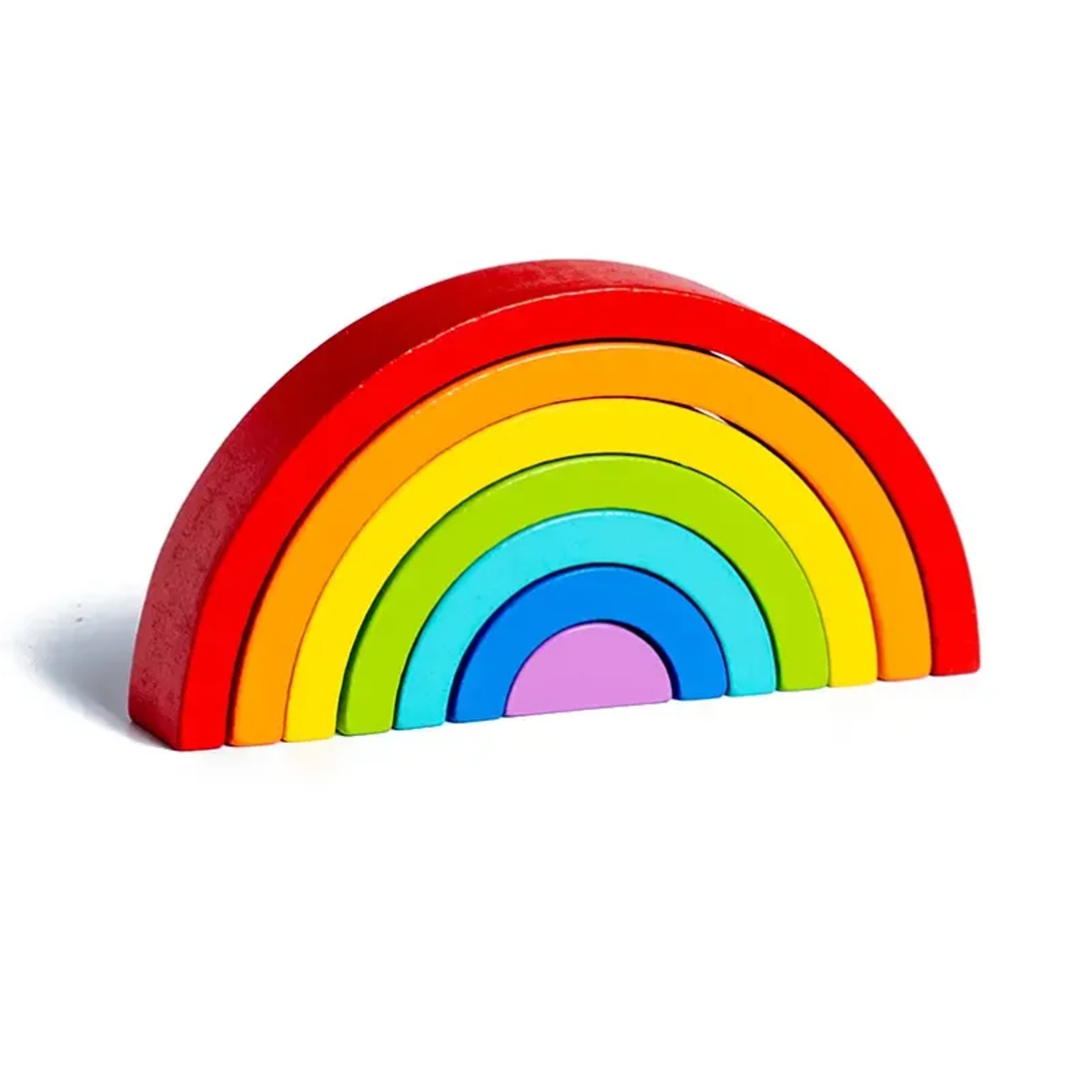 Rainbow Arch Bridge Wooden Stacking Blocks Game For Children Color Cognitive Montessori Educational 5