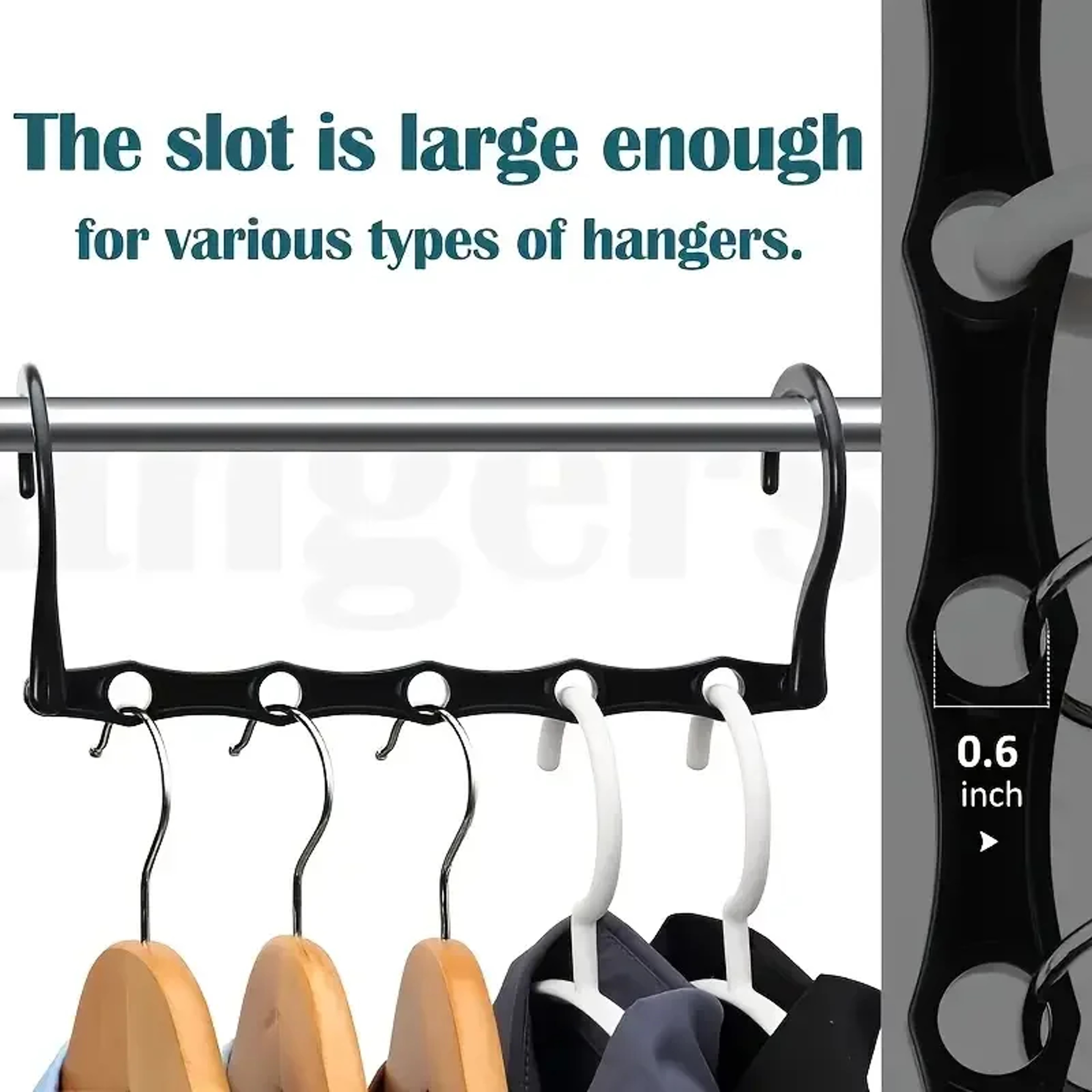 Space Saving Plastic Hanger Multifunctional Hook Simple Folding Windproof Hanger for Dormitories Apartments – view 3