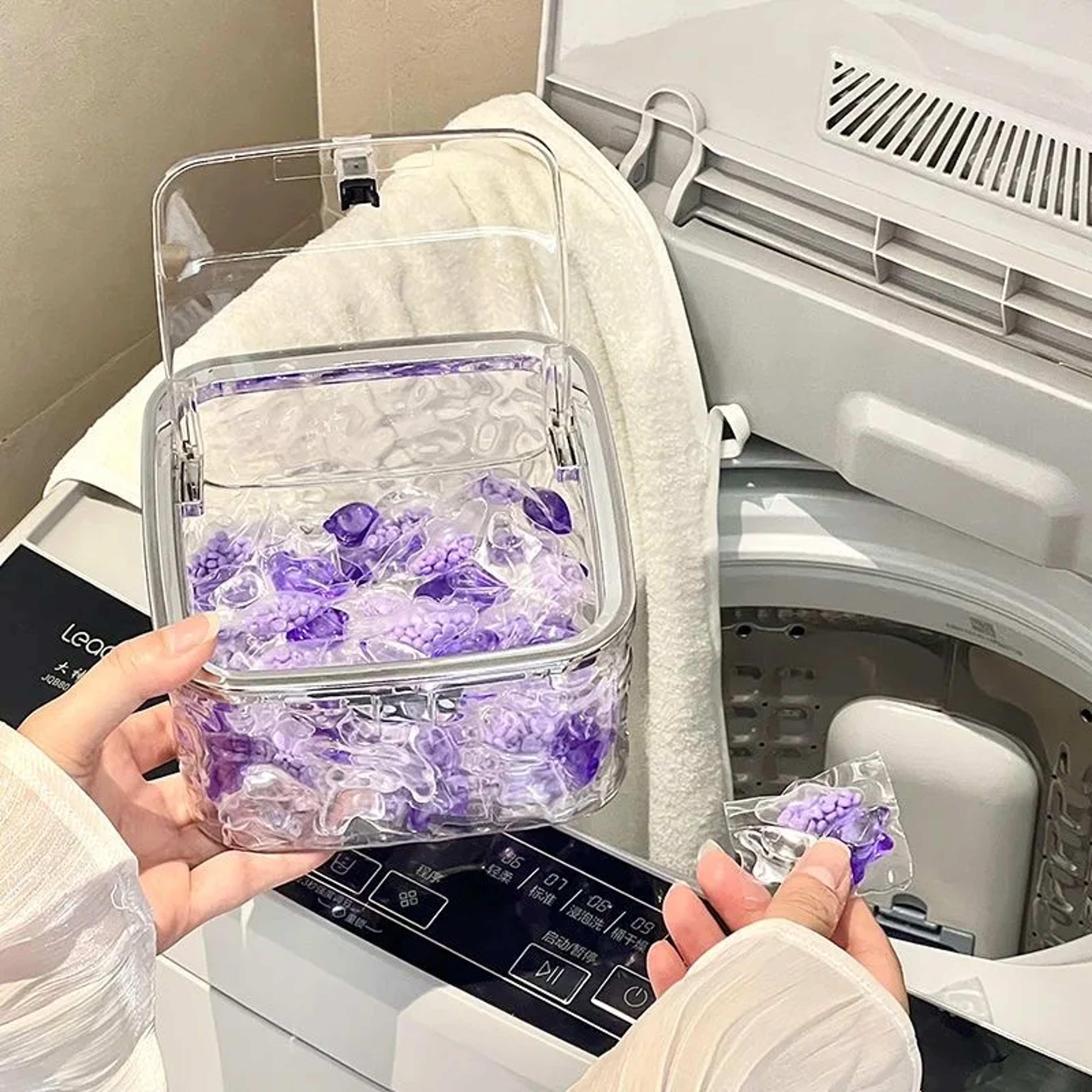 Hair Accessories Organizer Acrylic Storage Box Clear Hair Tie Organizer For Headband Laundry Pods C 3