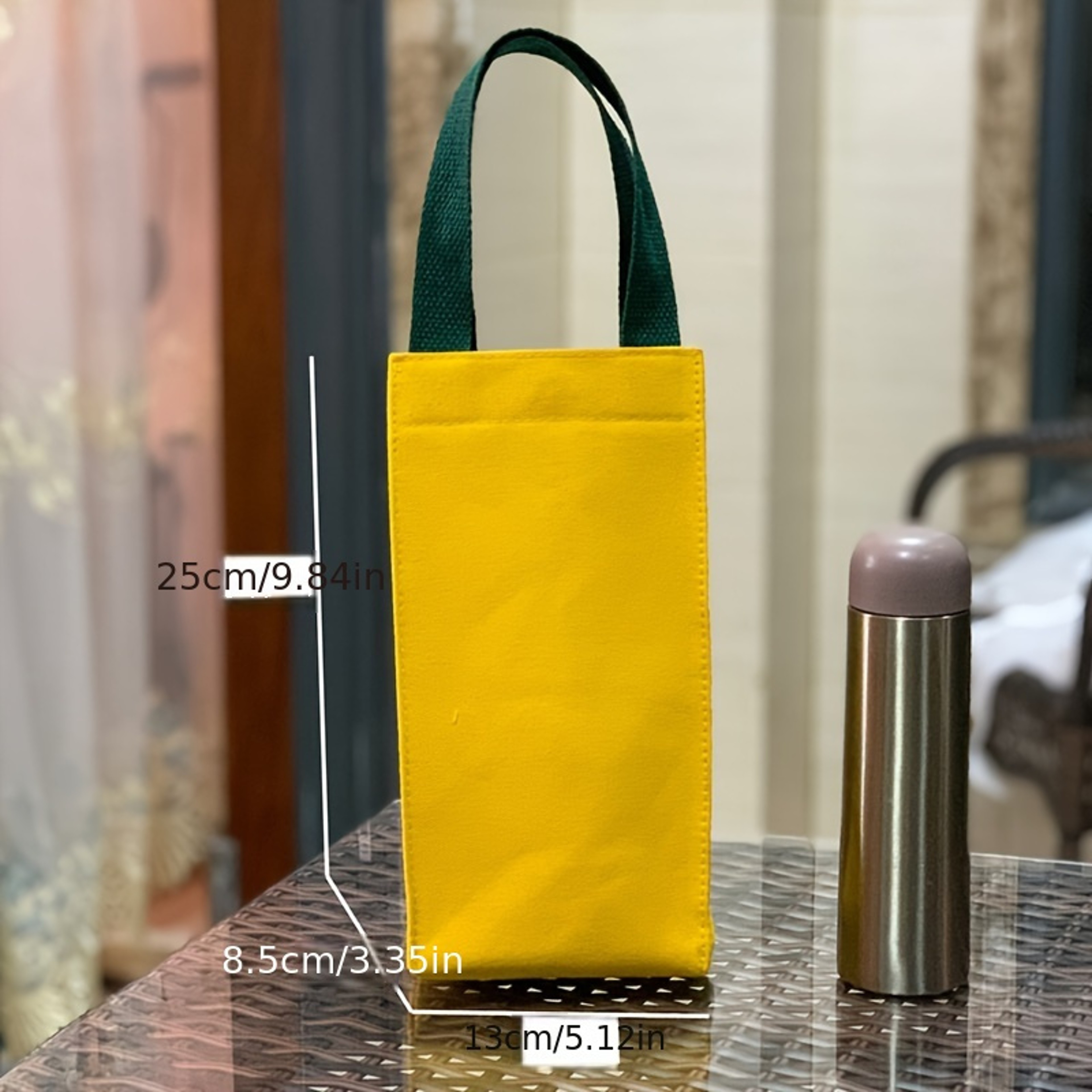 Portable Handheld Water Bottle Holder Universal Canvas Insulated Cup Bag Carrying Umbrella 3