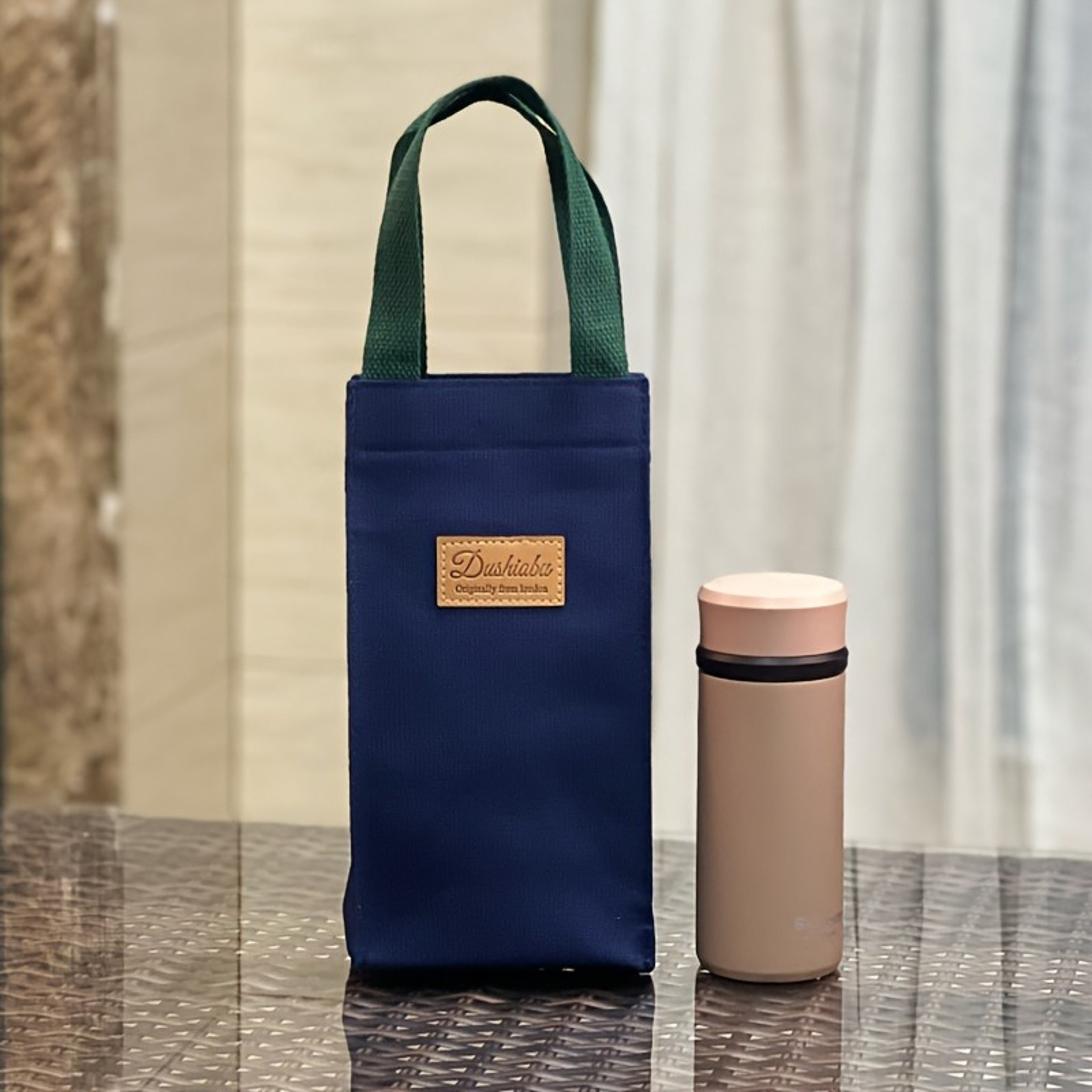 Portable Handheld Water Bottle Holder Universal Canvas Insulated Cup Bag Carrying Umbrella 5