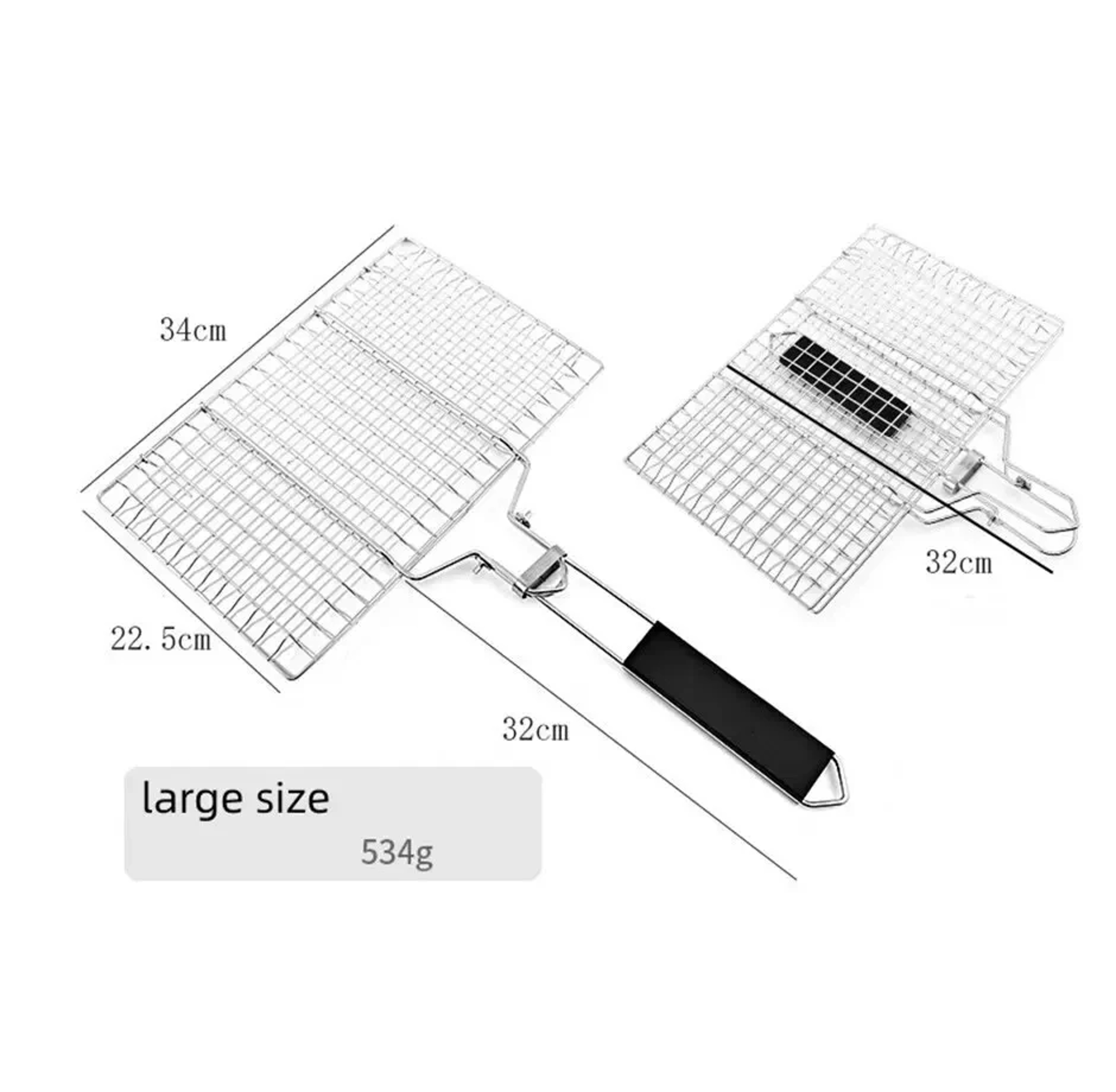 Non Stick Stainless Steel BBQ Mesh Grill Basket Mat For Meat Vegetable Steak Barbecue Picnic Party  5