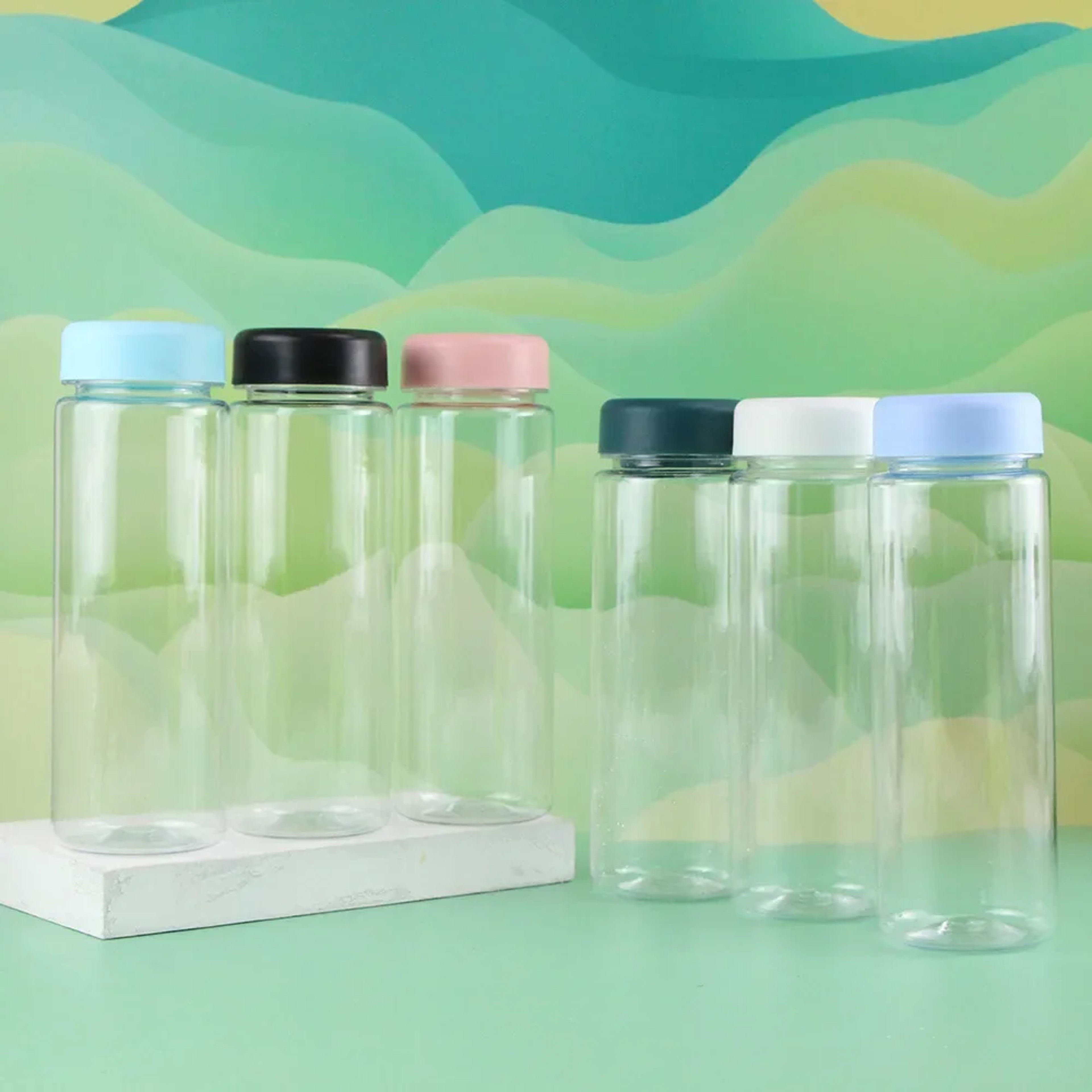 Portable Sport Water Bottle Large Capacity Transparent Cup Simple Plastic Water Cup Outdoor Camping 3