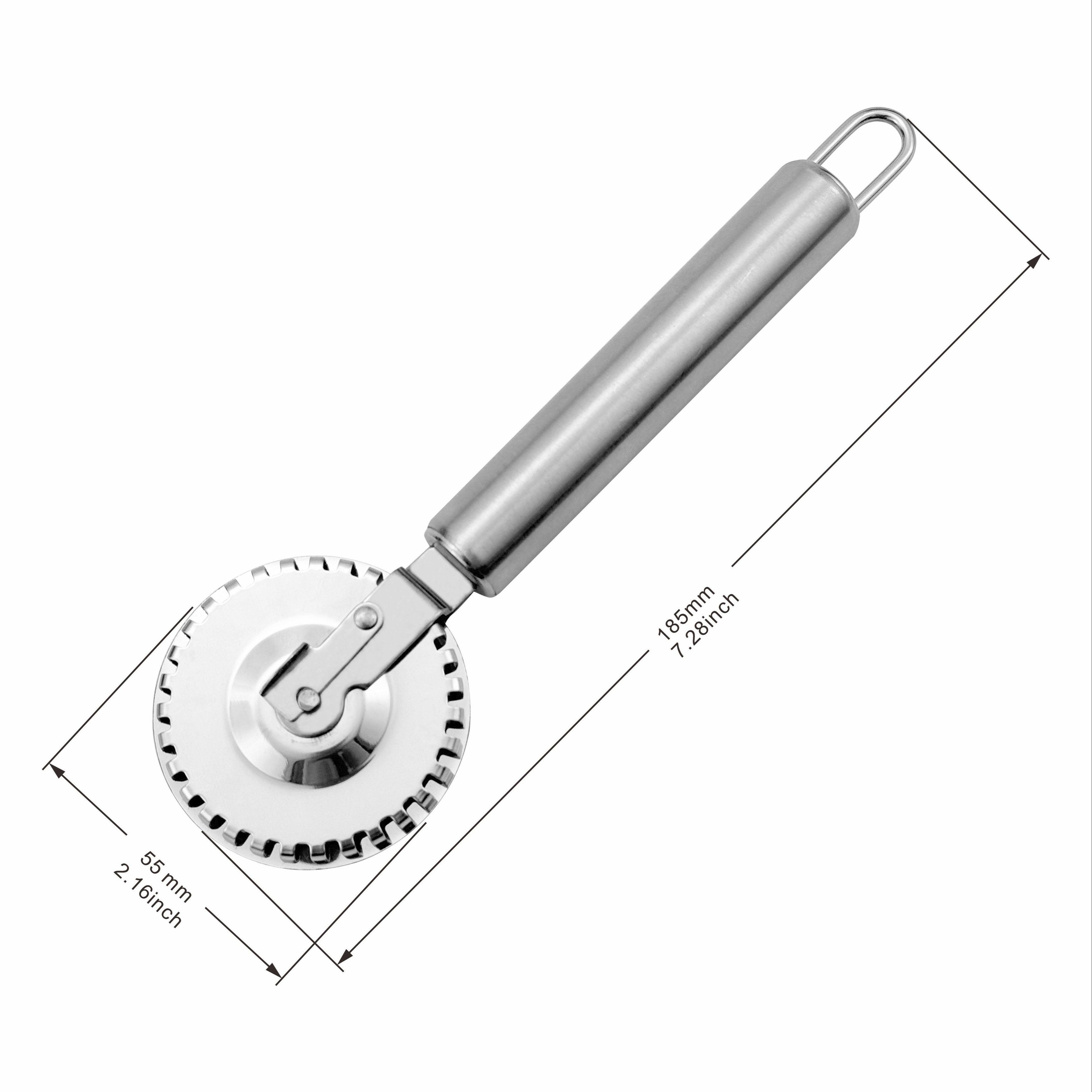 DoubleSided Rolling Lace Cutting Knife Stainless Steel Pastry Roller Pie Filling Embossing Tool 5