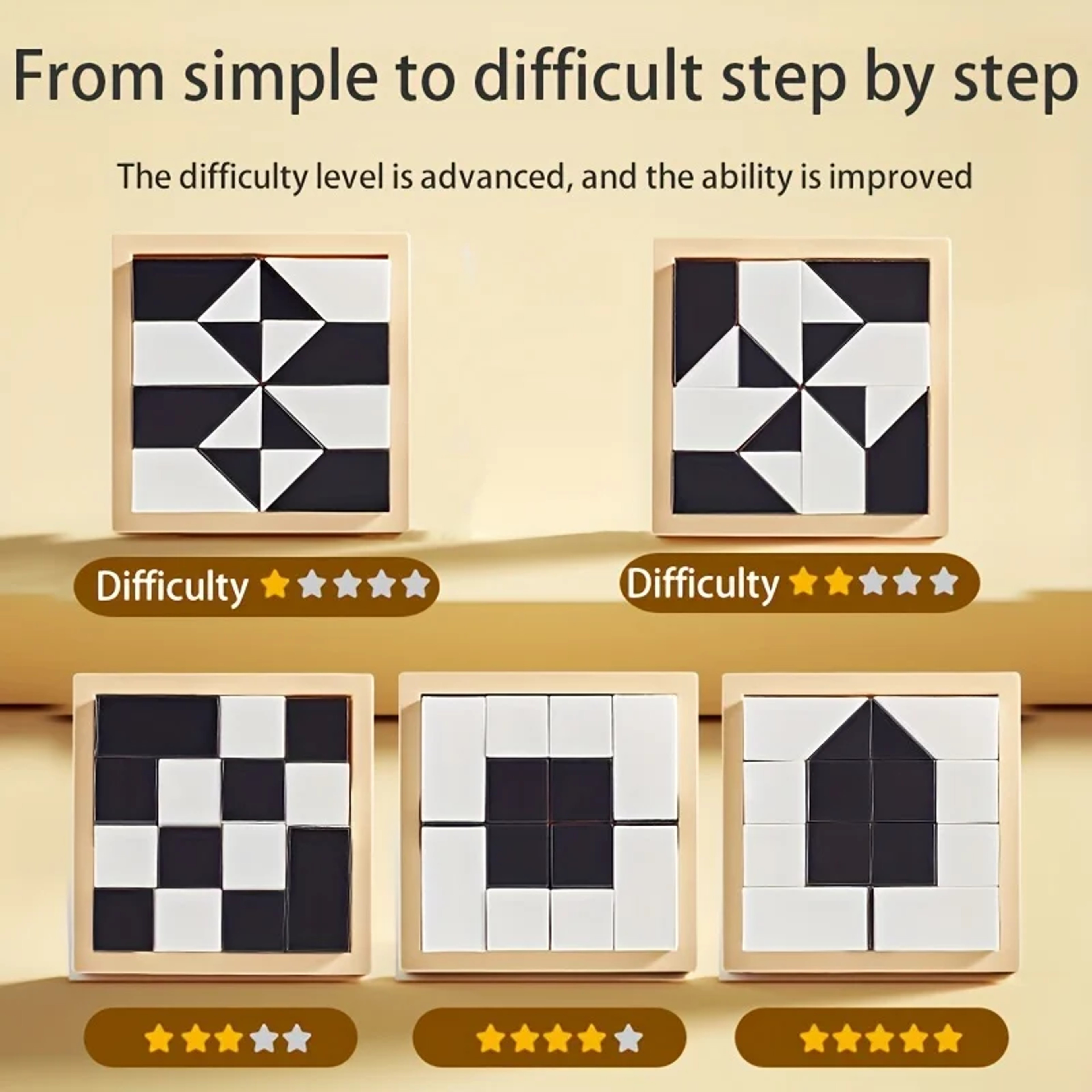 Childrens Intelligent Puzzle Toys Level ParentChild Interactive Tabletop Game Black And White Hidde 2