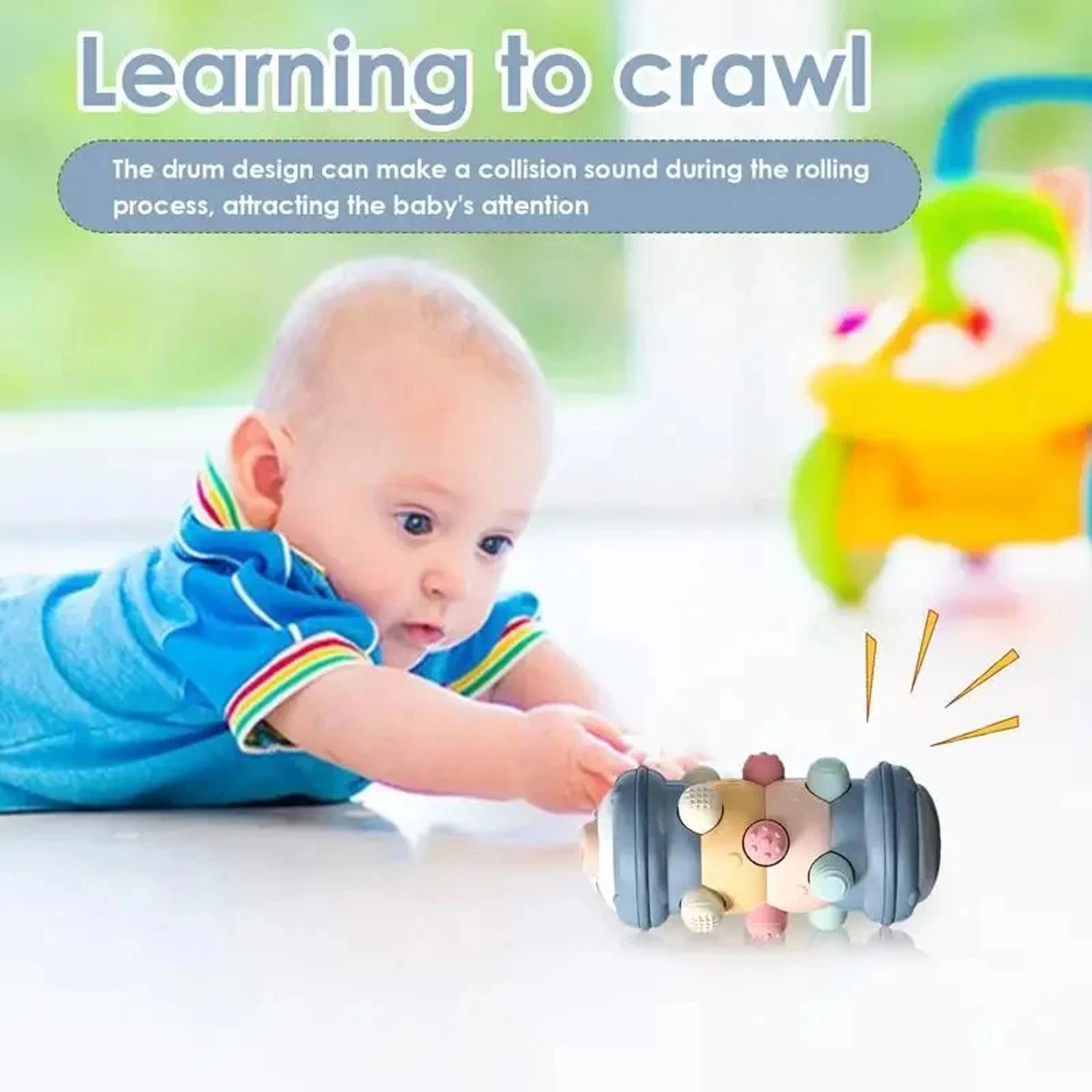 Montessori Baby Crawling Roller Toy Tummy Time Sensory Toy For Infants Educational Development Toy 4