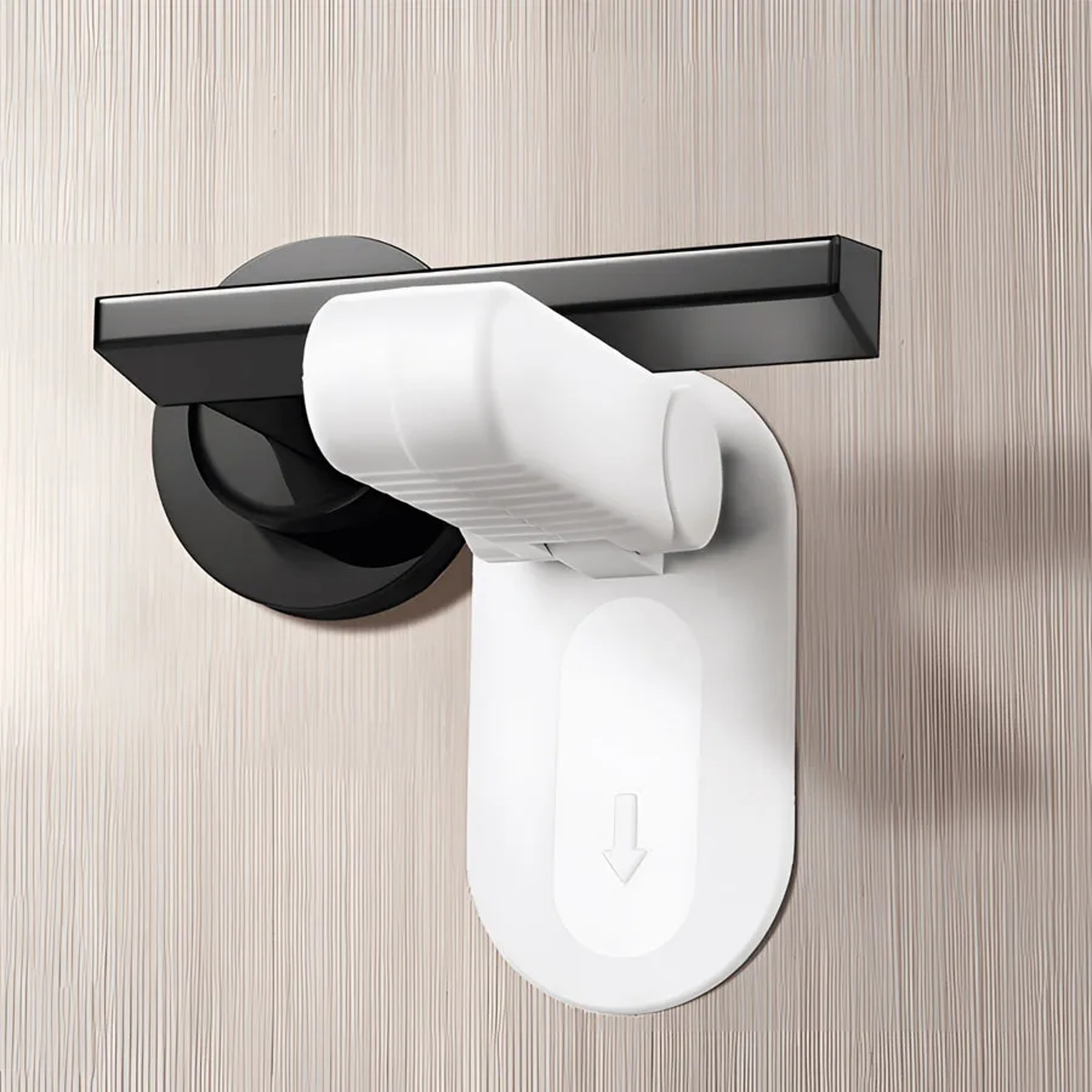 Antiopen Handle Door Lever Lock Universal Child Safety Lock Multifunction Punchfree Hidden Button B 0