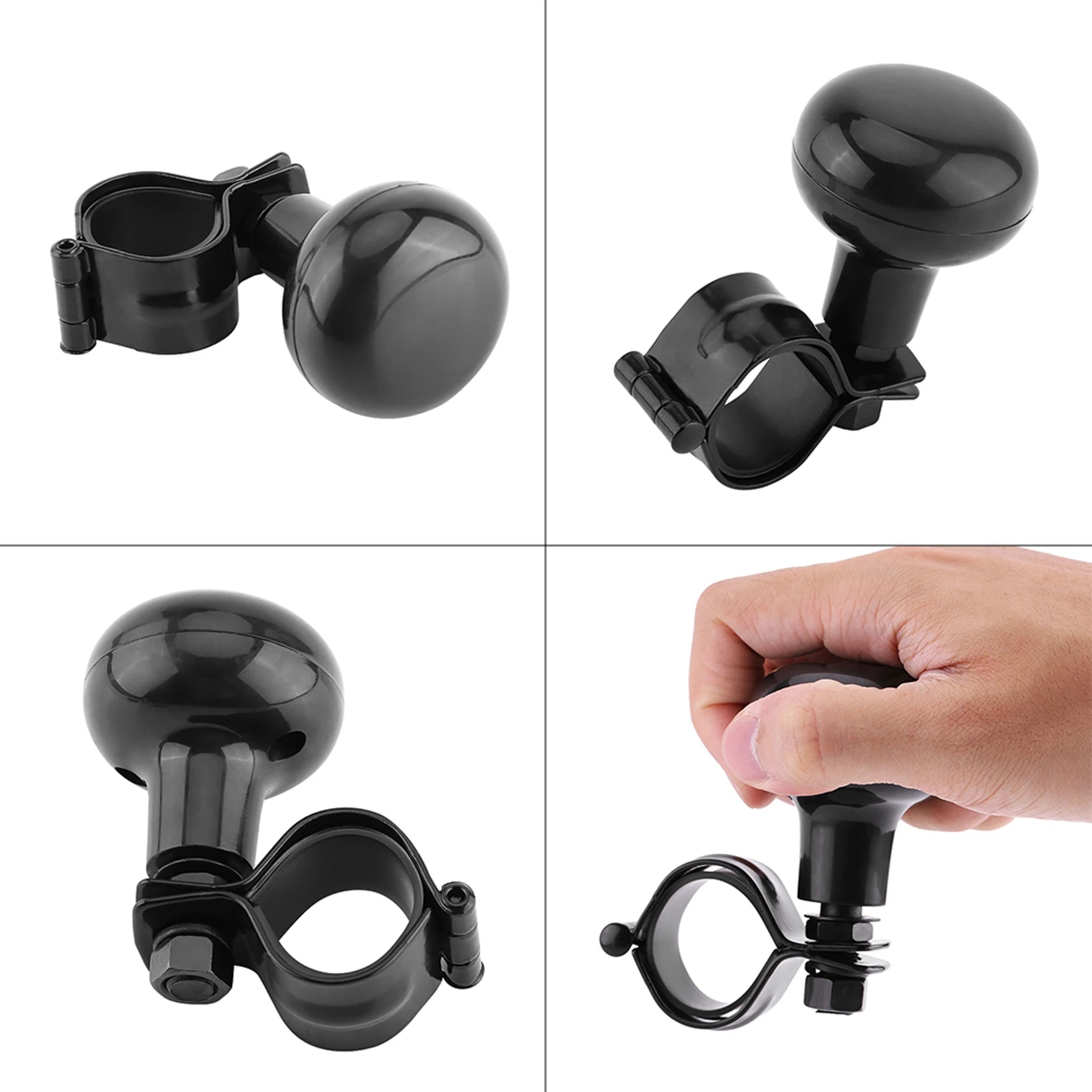 Black Universal Car Steering Wheel Knob Heavy Duty Spinner Handle Ball Hot Sale Durable Accessories – view 2