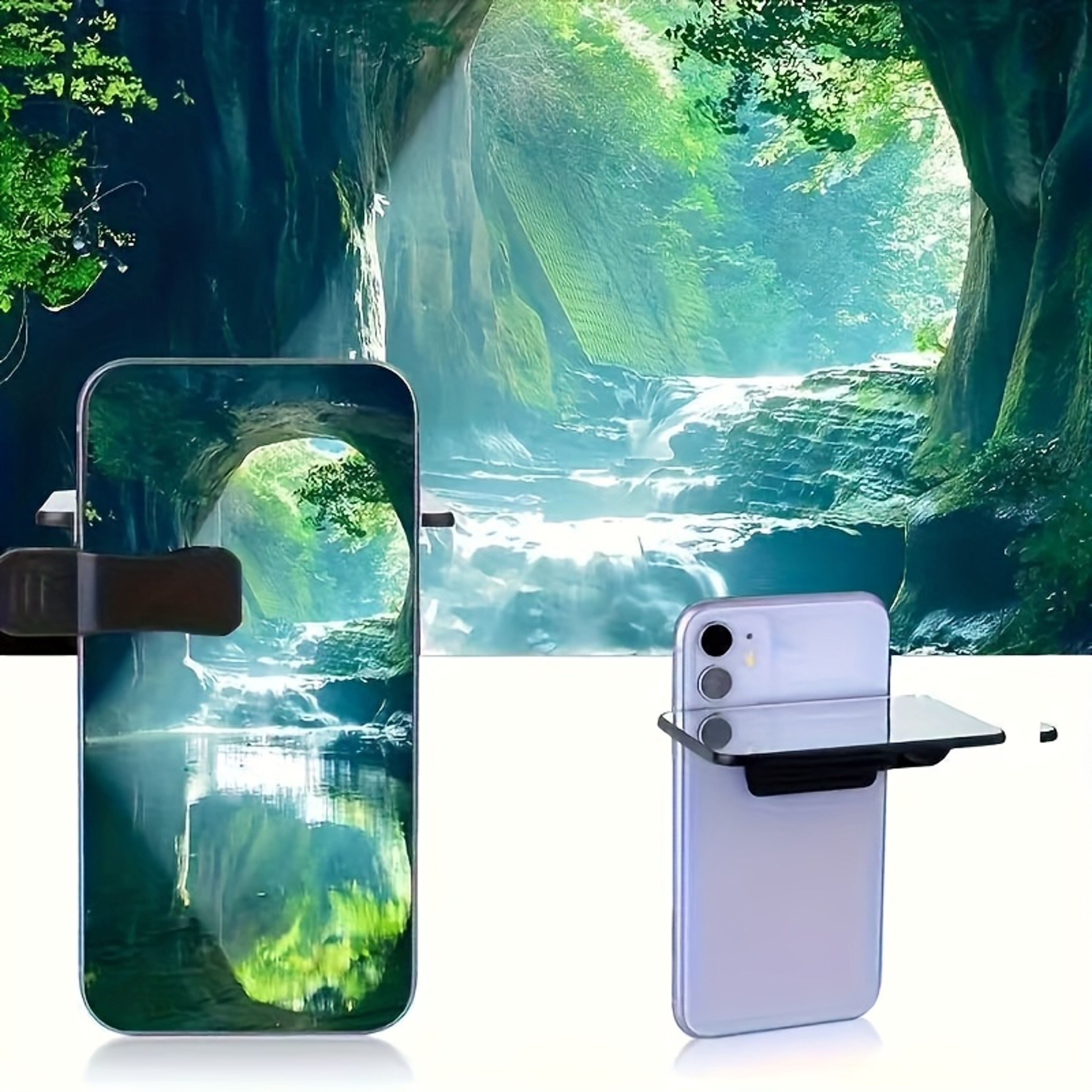 Portable Reflection Lens Photography Tool  Travel Mirror Attachment 2