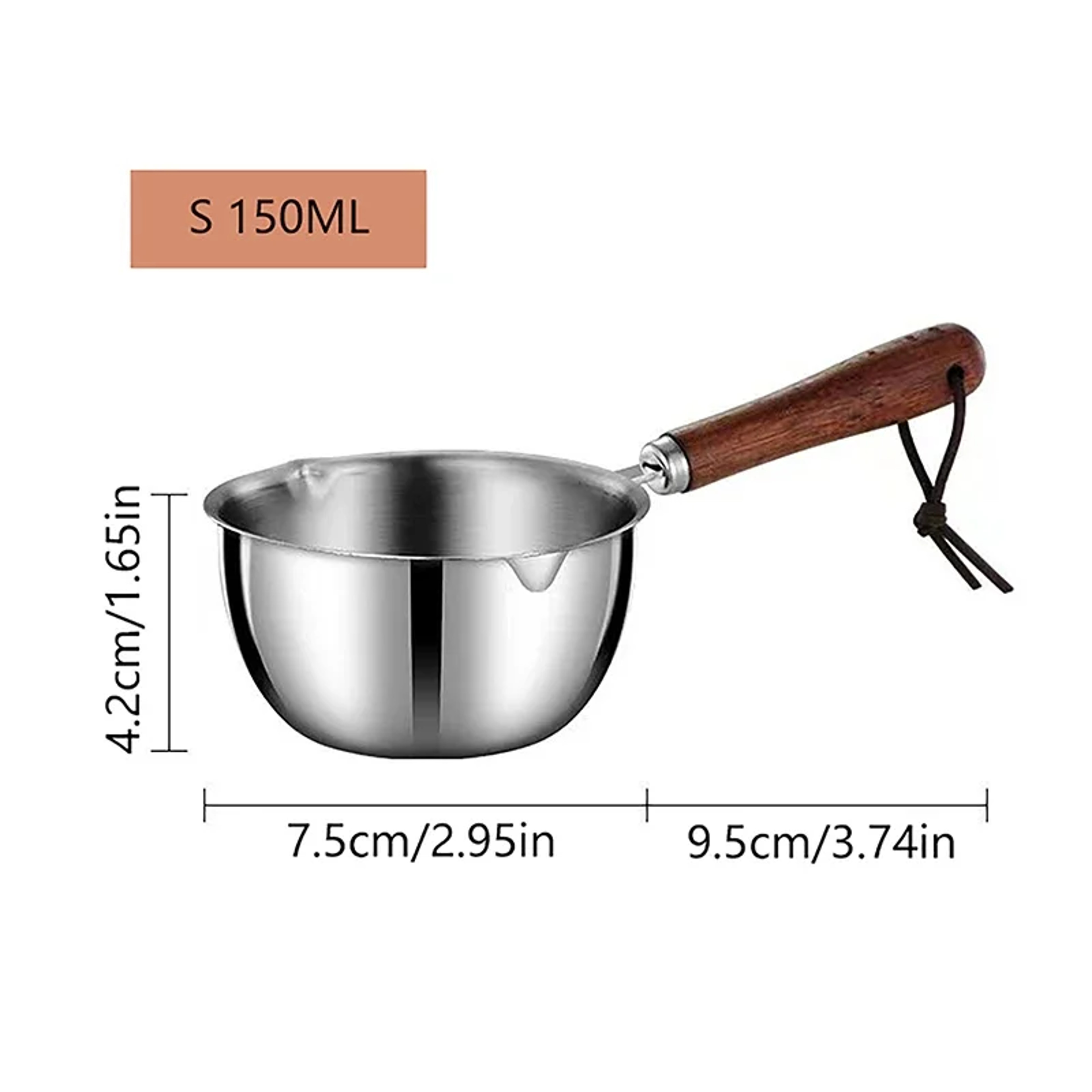 Stainless Steel Milk Pot for Butter & Hot Sauce – Versatile Flat Bottomed Pan – view 7