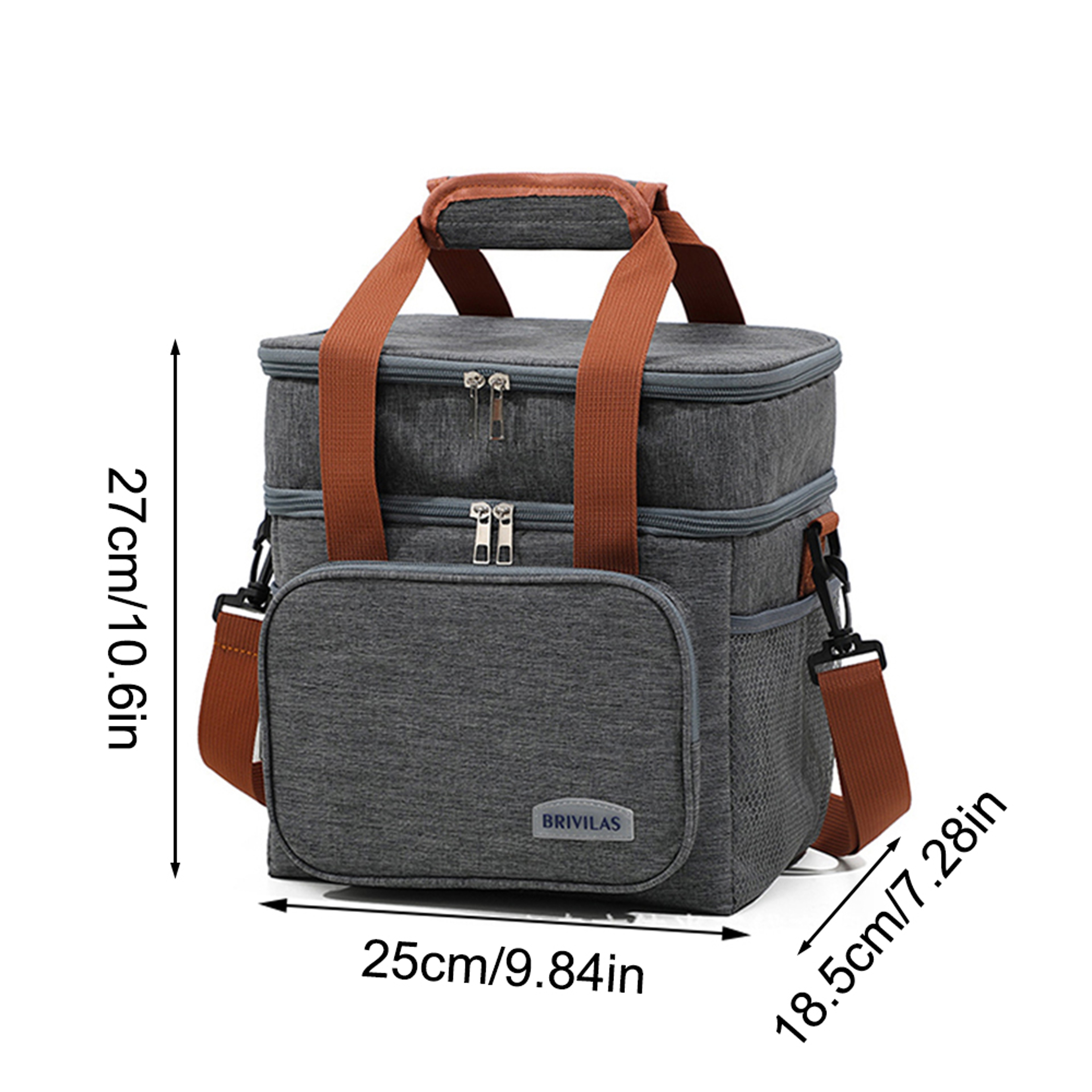 Fashionable Large Capacity Crossbody Insulated Lunch Bag – Thickened & Stylish Business Lunch Cooler – view 6