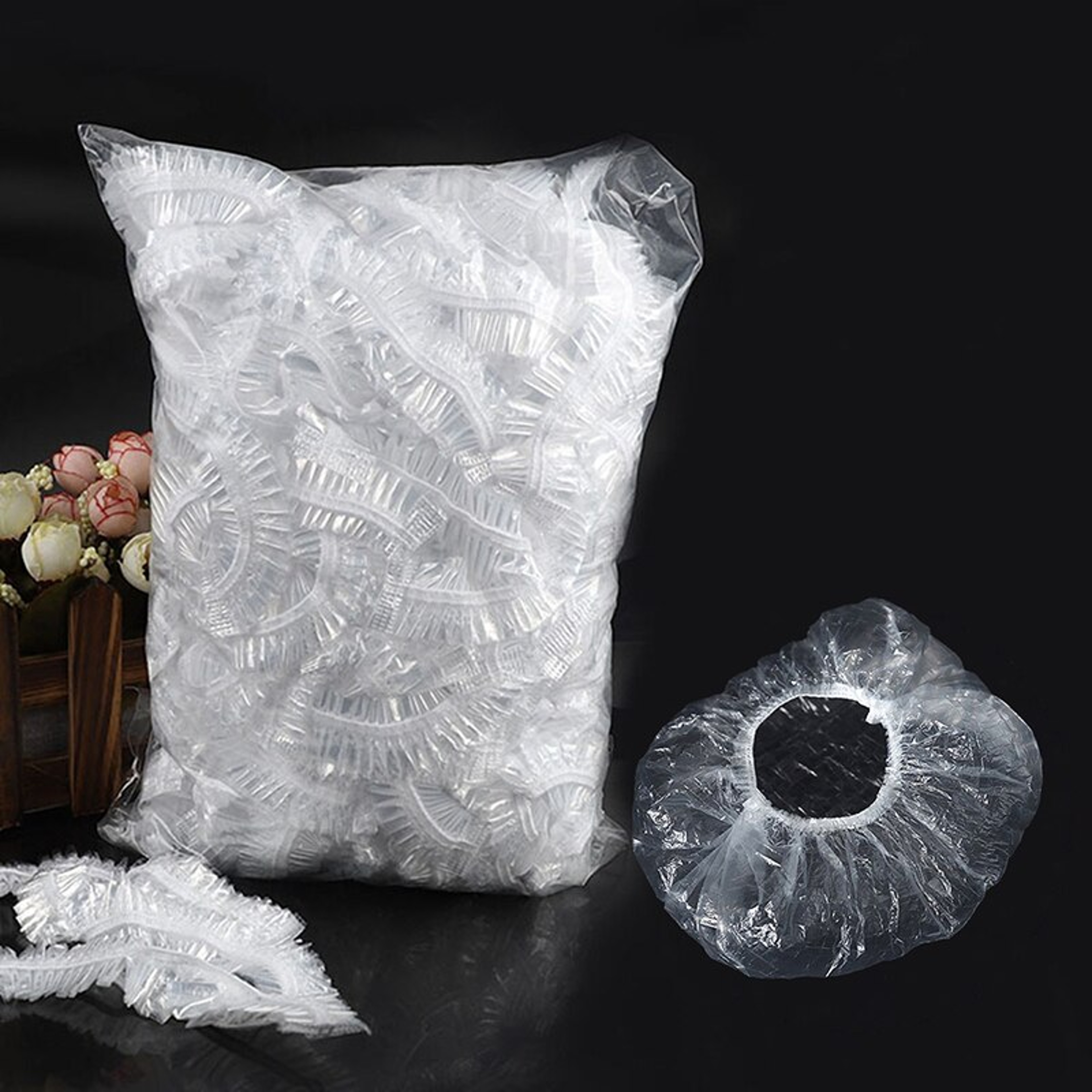 Shower Cap Head Set Elastic Plastic – Premium Quality for Protection and Convenience – view 1